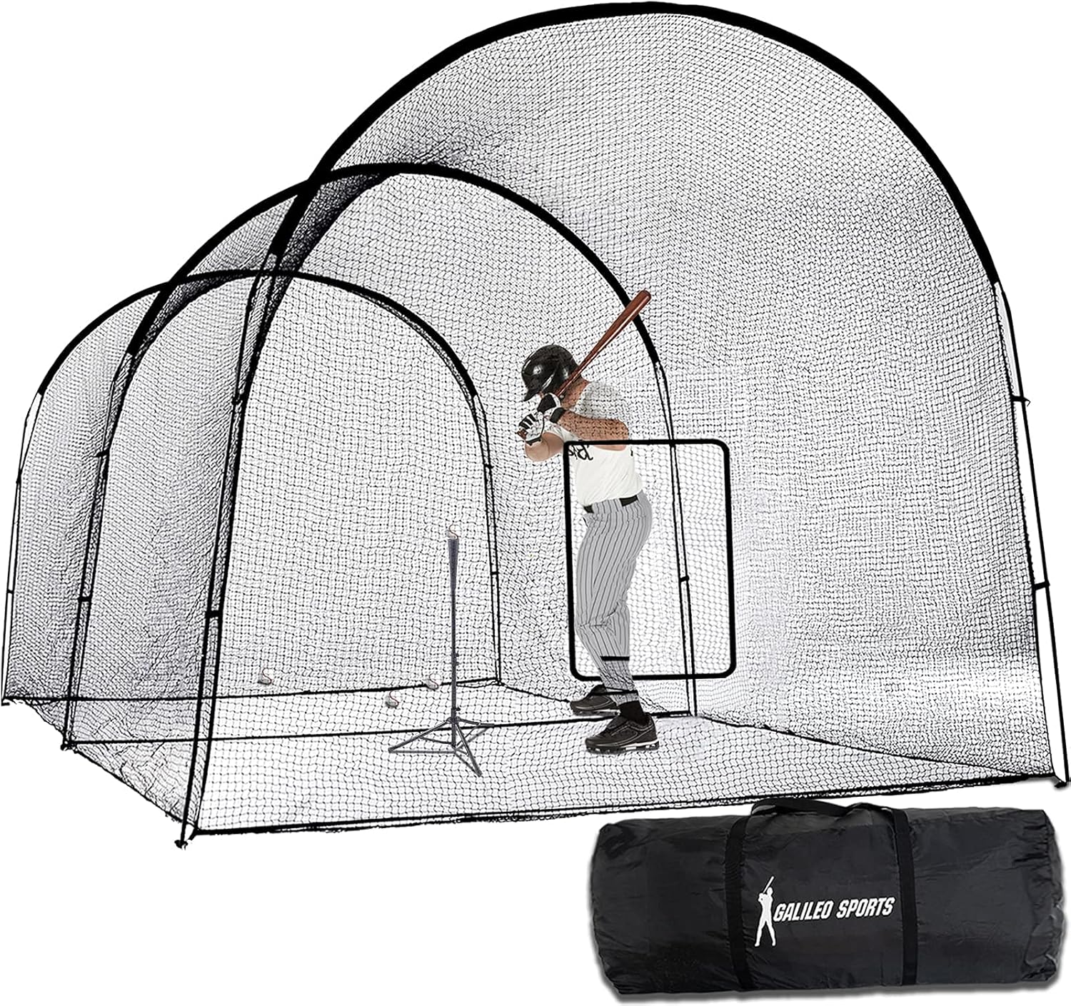 Gagalileo Batting Cage Baseball Cage Net Softball Cages, Heavy Duty Netting Backstop for Backyard, Training Softball Baseball for Pitching Pitchers 22x12x10FT : Sports & Outdoors