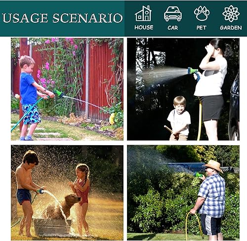 Miniatura 2 de GREEN MOUNT Boquilla de manguera de jardín, boquilla de pulverización de manguera de agua con control de pulgar válvula de encendido y apagado para