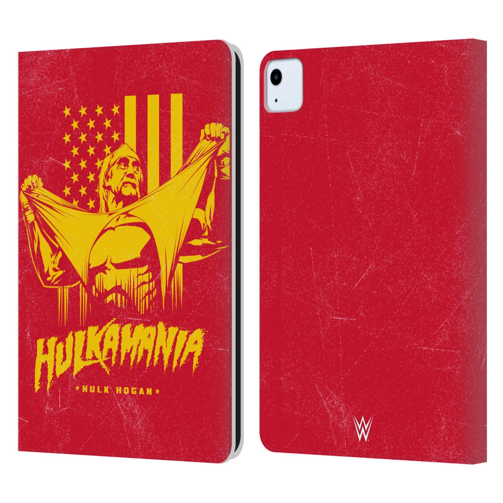 Head Case Designs Officially Licensed WWE Hulkmania Hulk Hogan Leather Book Wallet Case Cover Compatible with Apple iPad Air 2020/2022