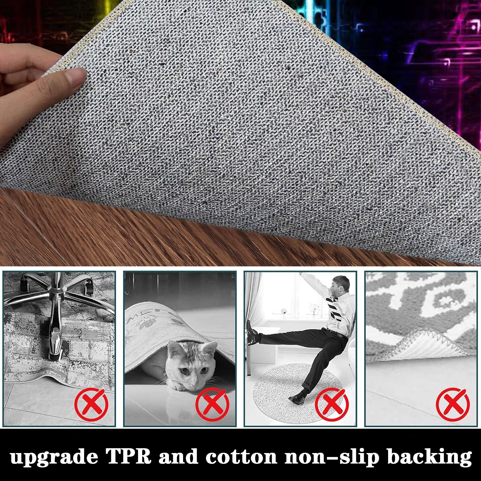 Computer Gaming Chair Mat, Color8, 90 x 140 cm - Image 6
