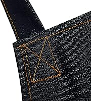 Vista 2 de Black Denim Aprons for Men/Women with Pockets Tool Apron Waterproof Adjustable Canvas Apron Lightweight Kitchen Apron Work Apron