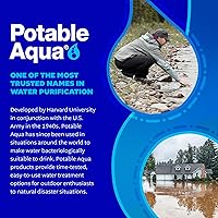 Vista 7 de Tabletas de purificación de agua Potable Aqua con PA Plus, solución portátil y efectiva para camping, senderismo, emergencias, desastres naturales