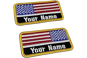 Customizable American Flag Embroidered Patches for Personalizing Attire