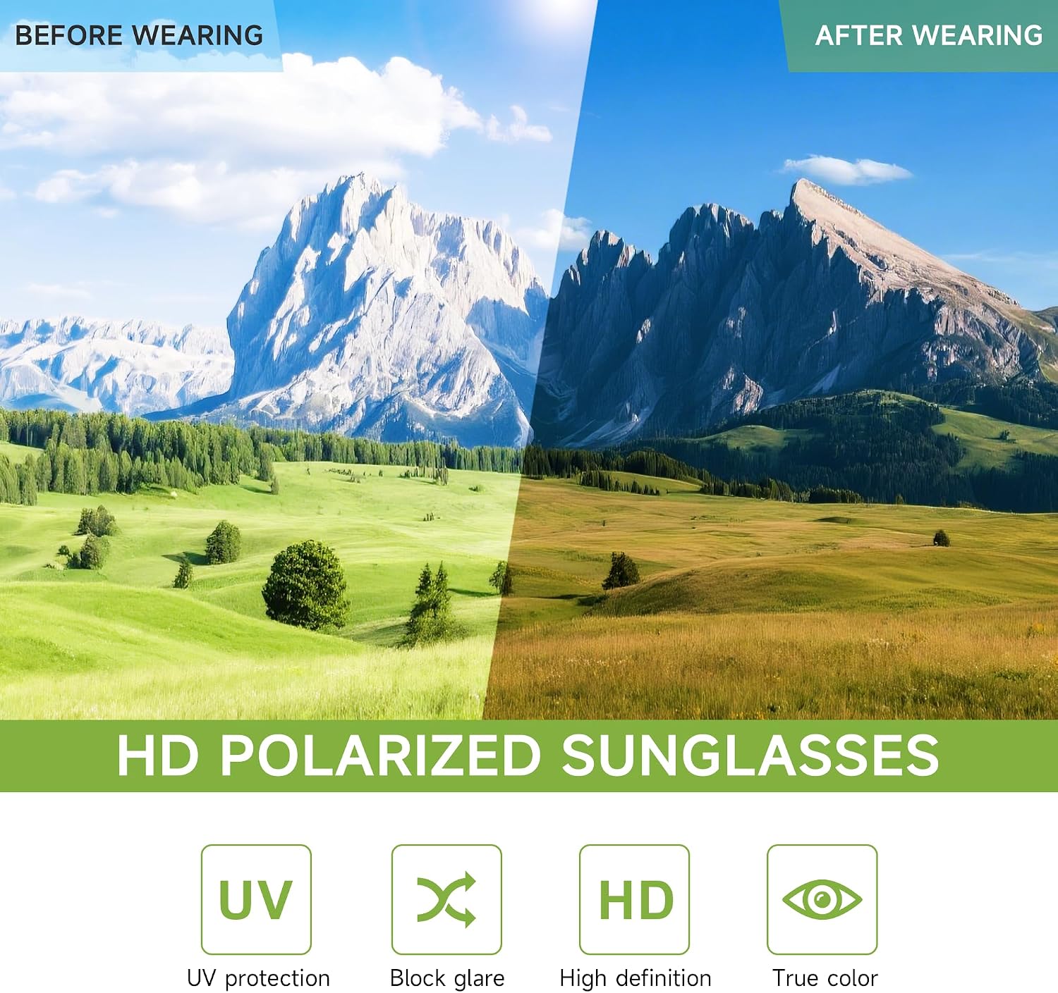 Women and Men for Classic Rectangular Polarized Sunglasses image 4
