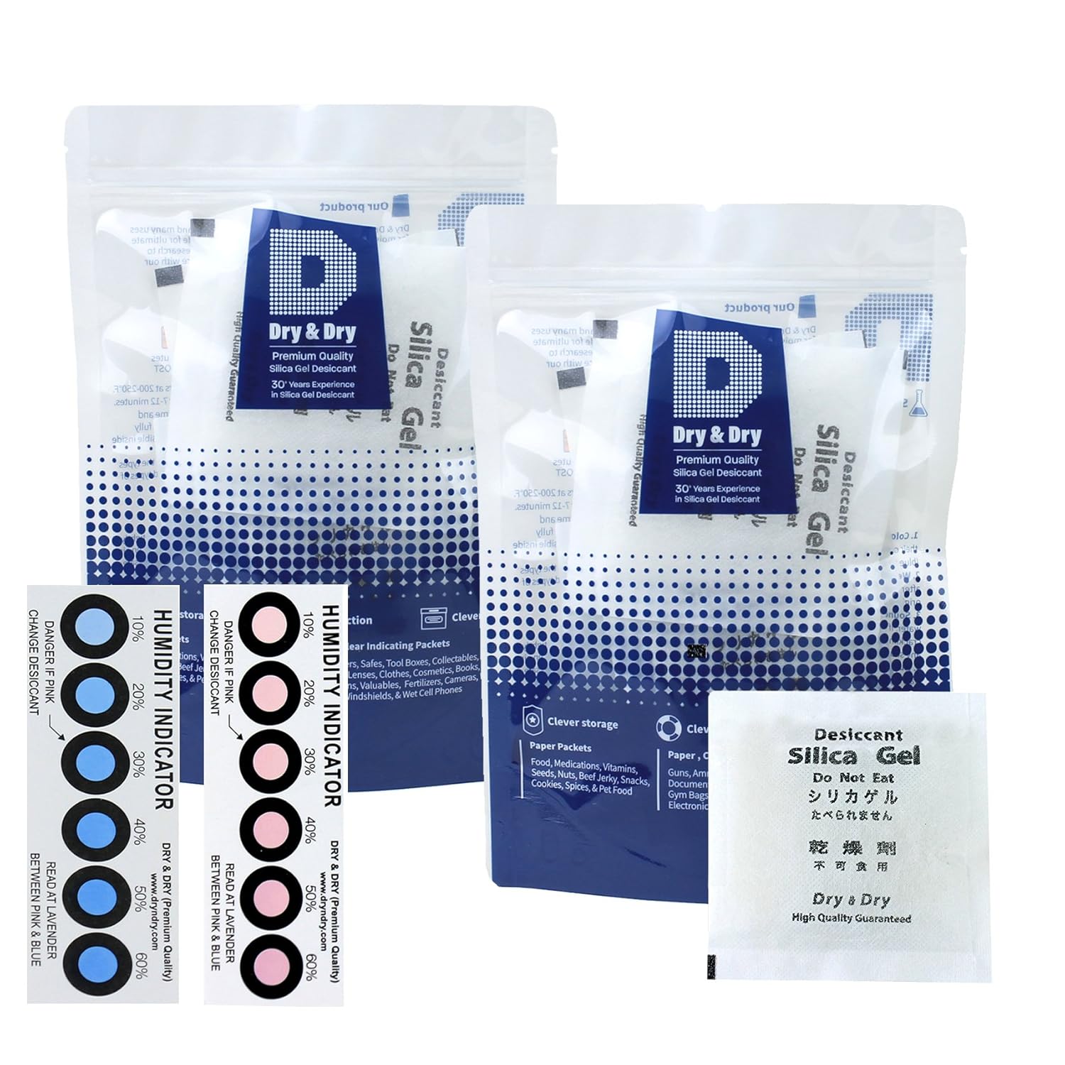 Dry & Dry 50 Gram [20 Packets] Silica Gel Pure & Safe Silica Gel