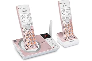 AT&T Rose Gold Cordless Home Phone with Answering Machine