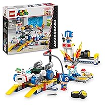 LEGO Super Mario: Mario Kart – Toad’s Garage Set, Nintendo Mechanic Toy with 2 Blue Toad Character Figures for Independent Play, Birthday Gift for Boys, Girls and Gamers Aged 8 Plus 72035