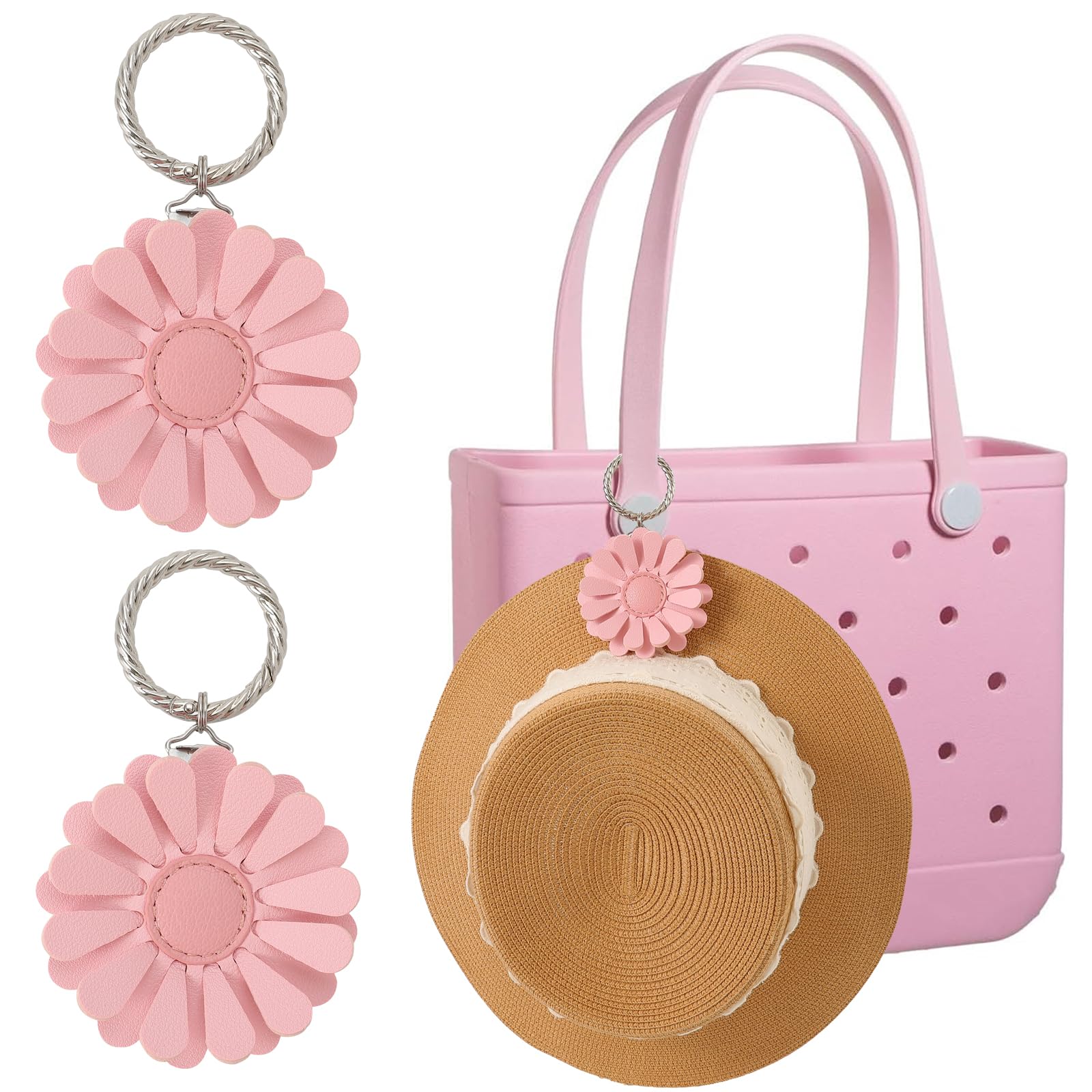 VANTOO Flower Hat Clip 2 Pack - Hat Brim Holder - Clip On Bag Travel Accessories