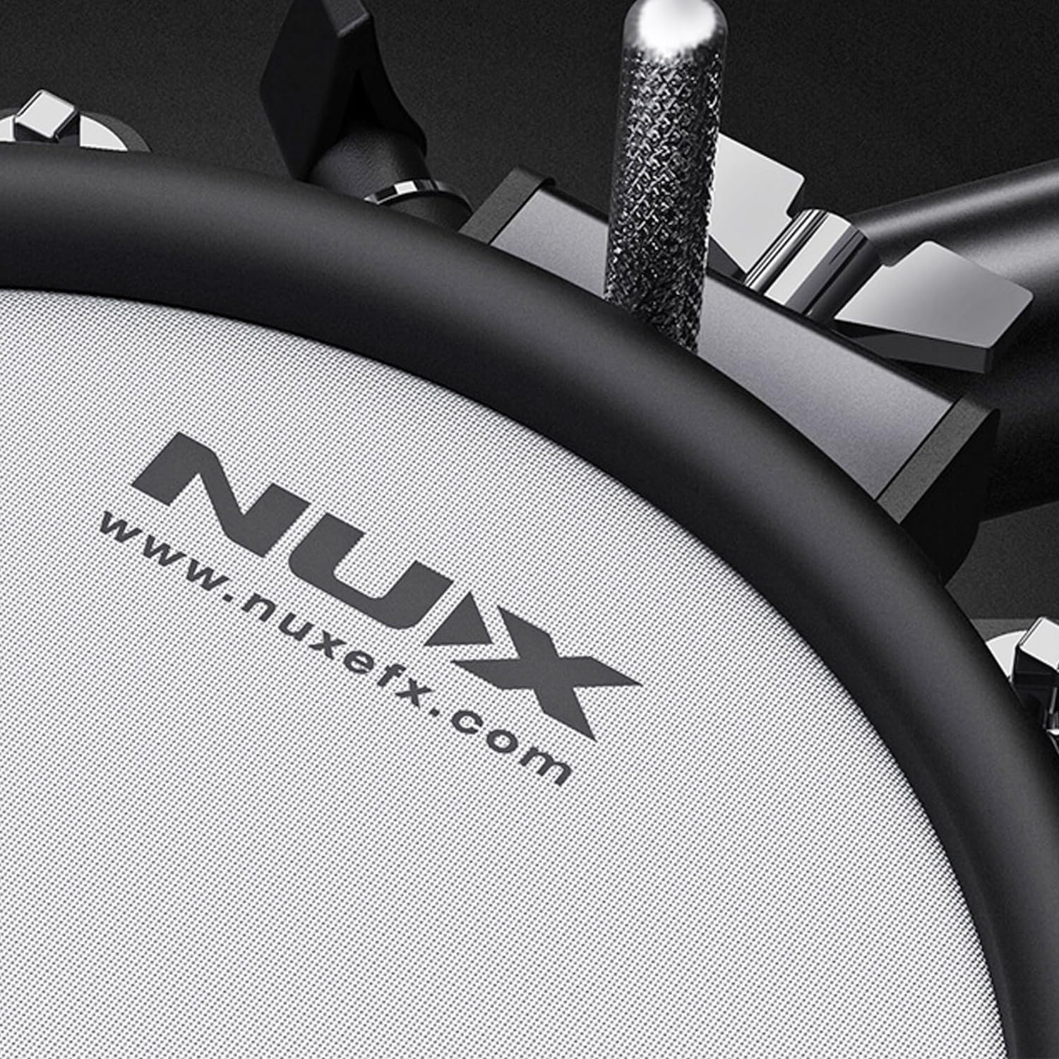 Nux DM-210 E-Drum Schlagzeug mit Becken-Pad und keepdrum Drumsticks 1 Paar