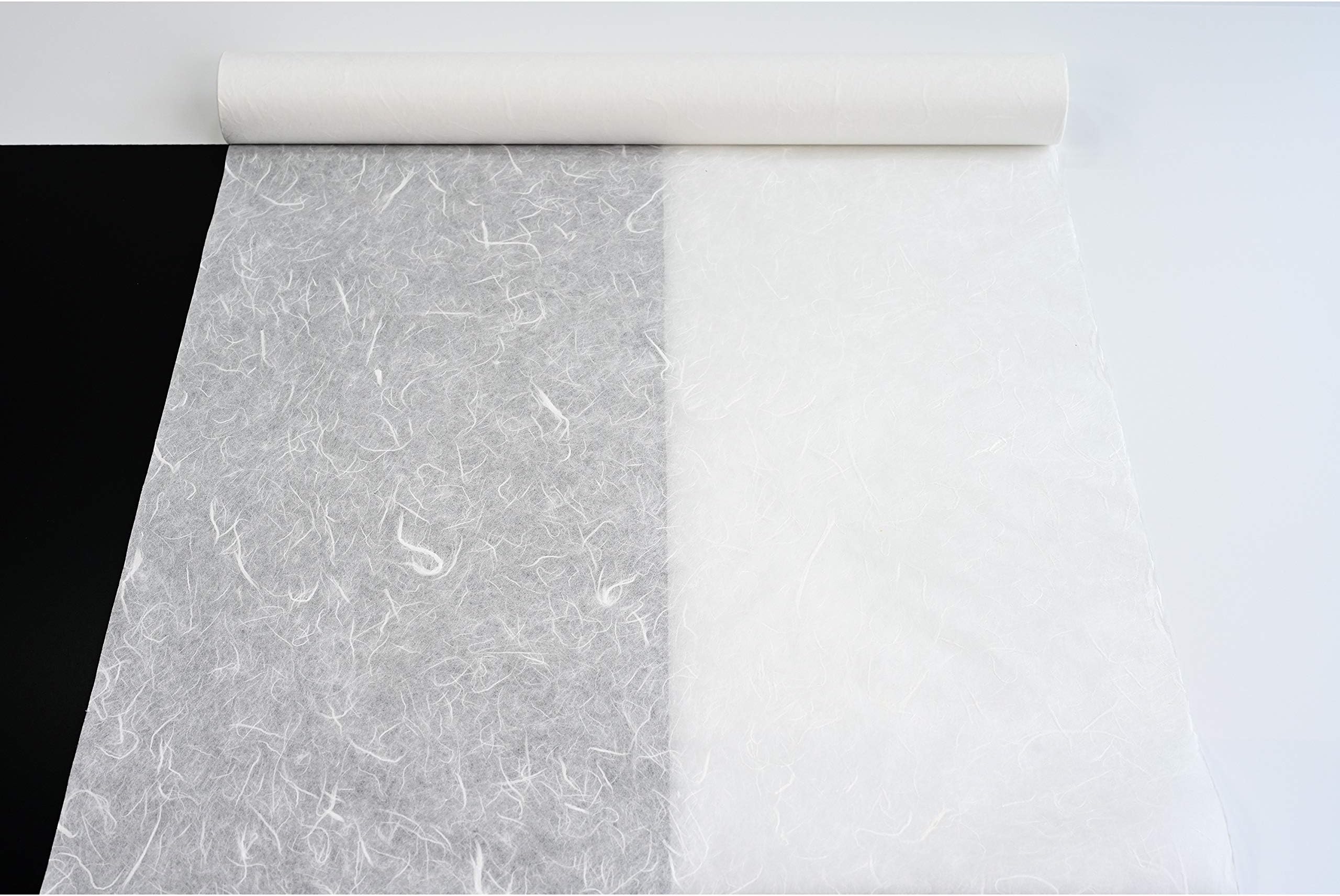 Korean Traditional Mulberry Paper HanJi Roll Natural Fiber Texture White 21.3 x 787.4 by NaRaOn HanJi