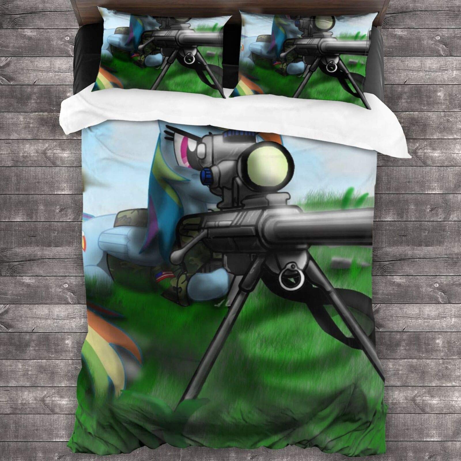 My Little Pony 3 Piece Bedding Set, Soft Comfy Bed Sets, with 1 Quilt 86x70 Inch Cover with 2 Pillow 20x30 Inch Shams, Best Gift for Kids