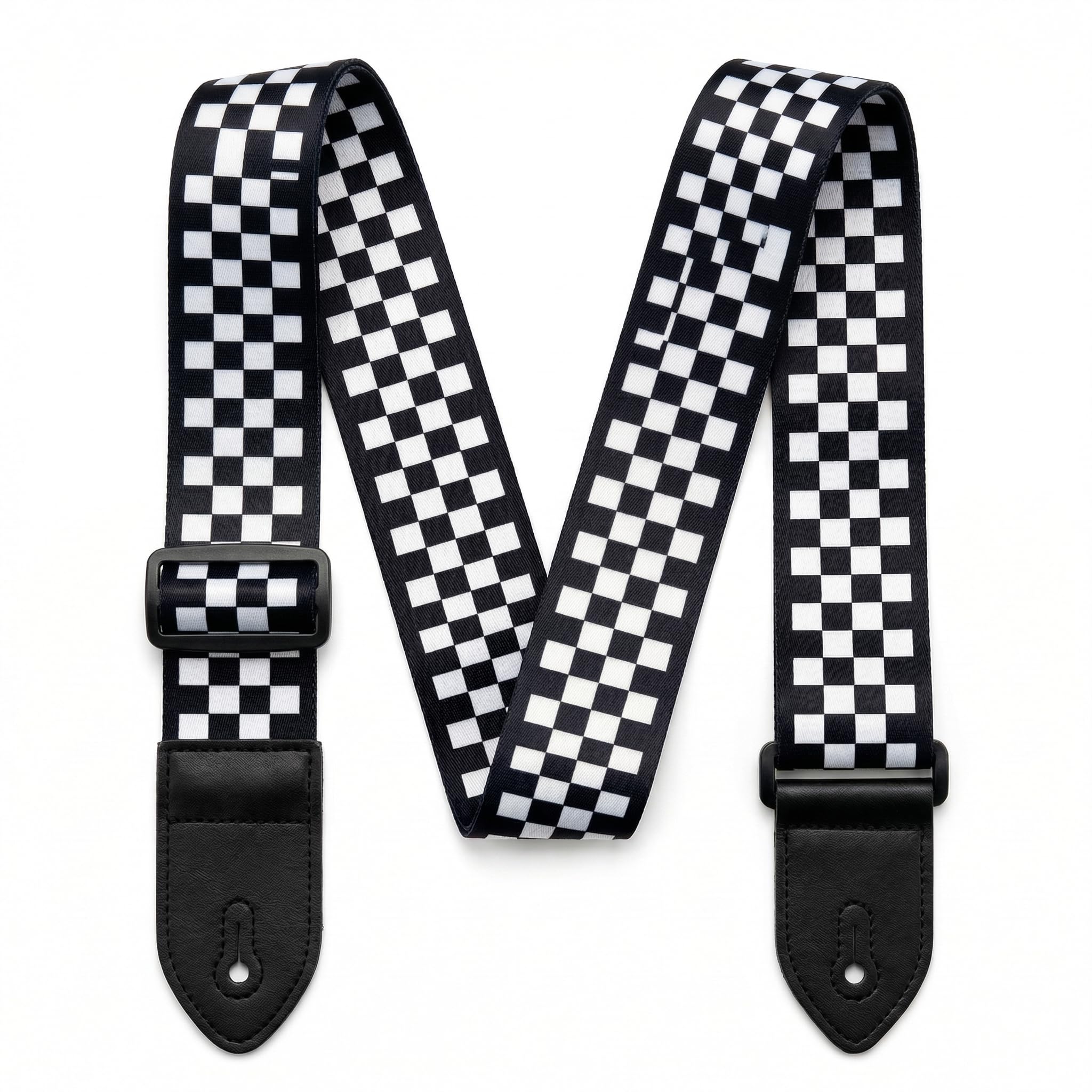 Cateye Adjustable Guitar Strap for Acoustic, Electric, Classical and Bass Guitars, Comfortable Soft Nylon Strap for Ukulele, Bass, and All String Instruments, Electric Guitar Strap, 84cm-140cm