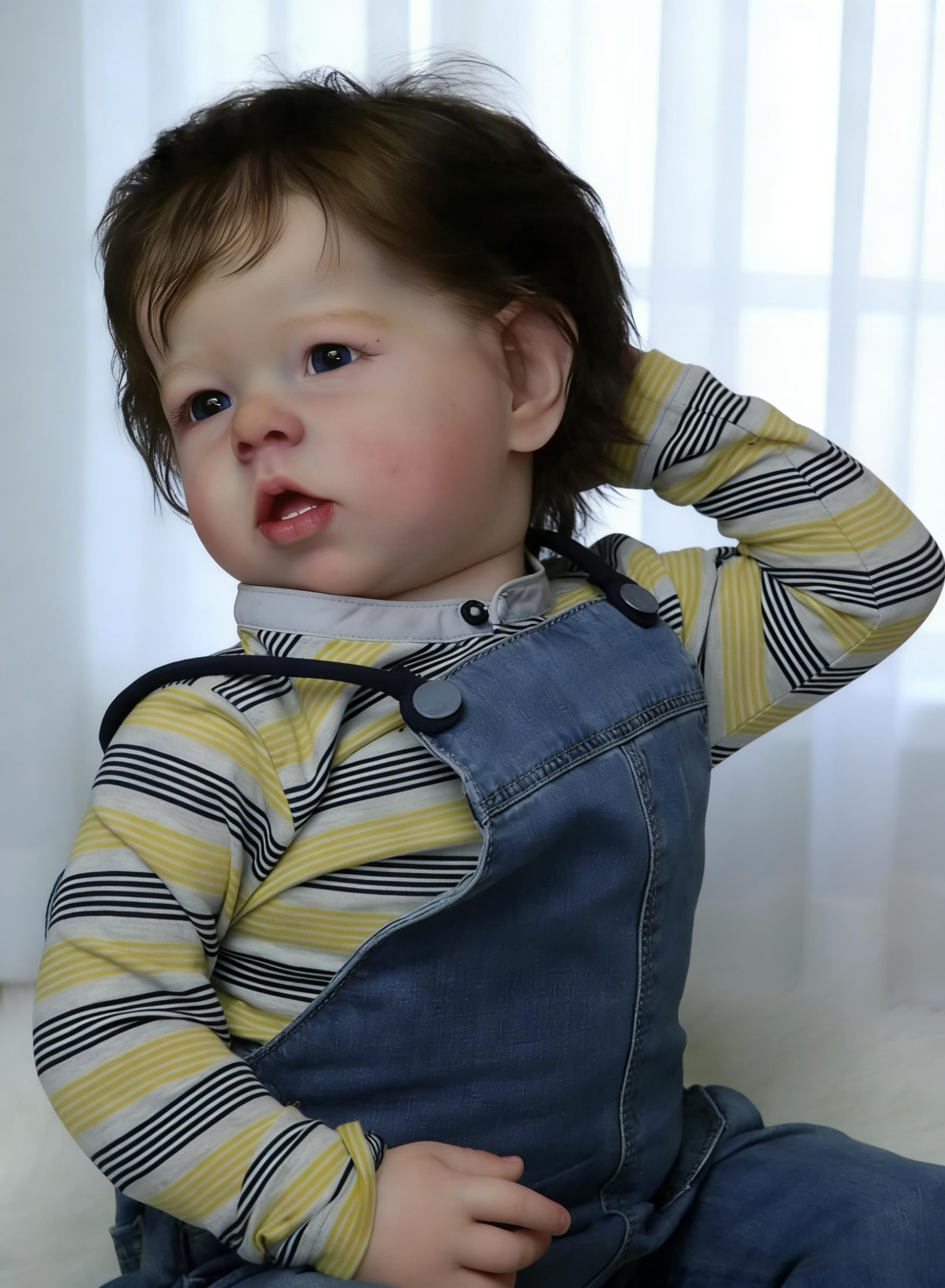 Duże, realistyczne lalki Reborn Maluch Body 71 cm Realistyczne miękkie silikonowe winylowe lalki noworodka ukorzenione włosy, które wyglądają prawdziwie Reborn lalki, zabawki, prezent