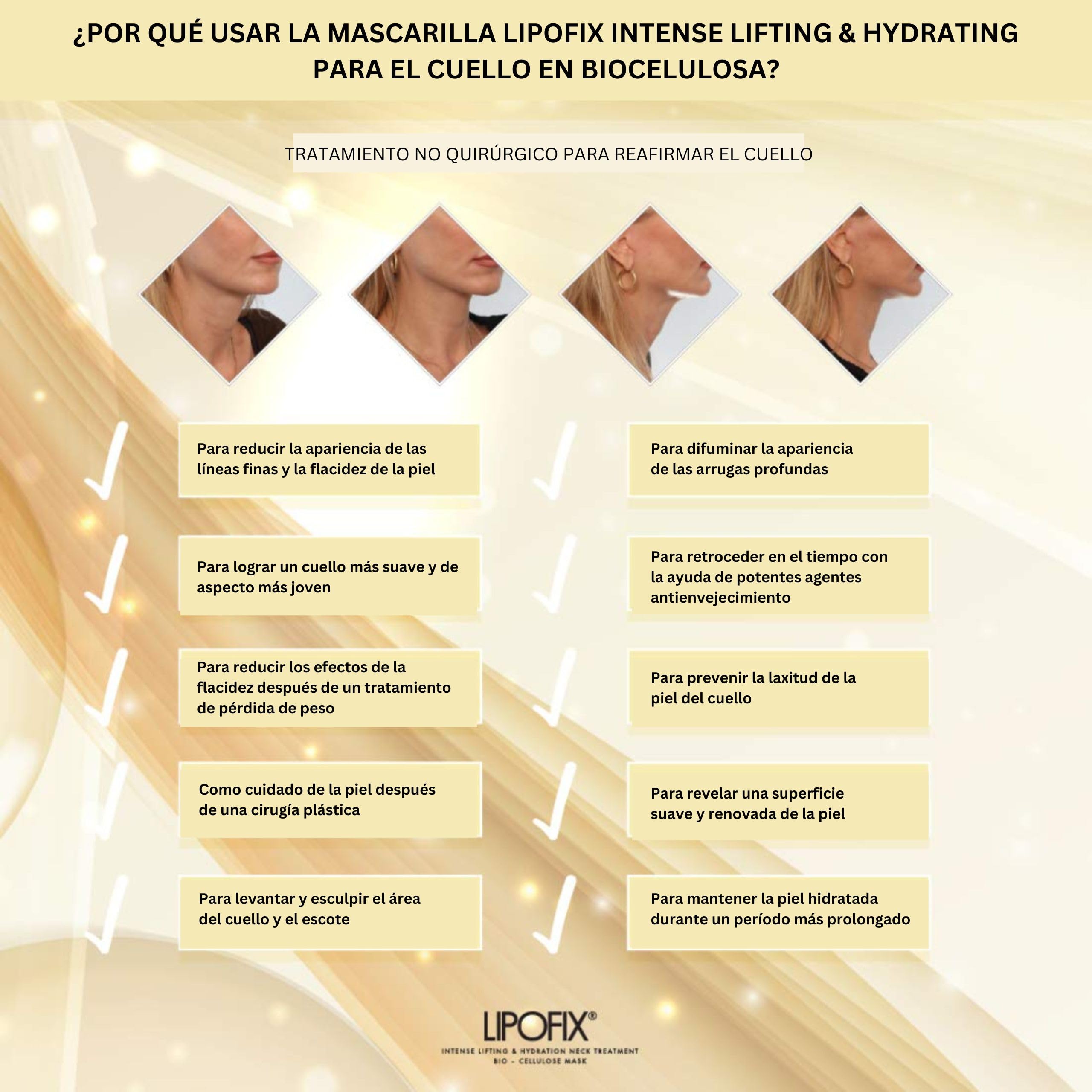 Mascarillas Para El Cuidado De La Piel Del Cuello - Mascarillas Reductoras De Papada Para El Estiramiento Del Cuello - Tratamiento De Biocelulosa Y Antiarrugas - 5 Mascarillas