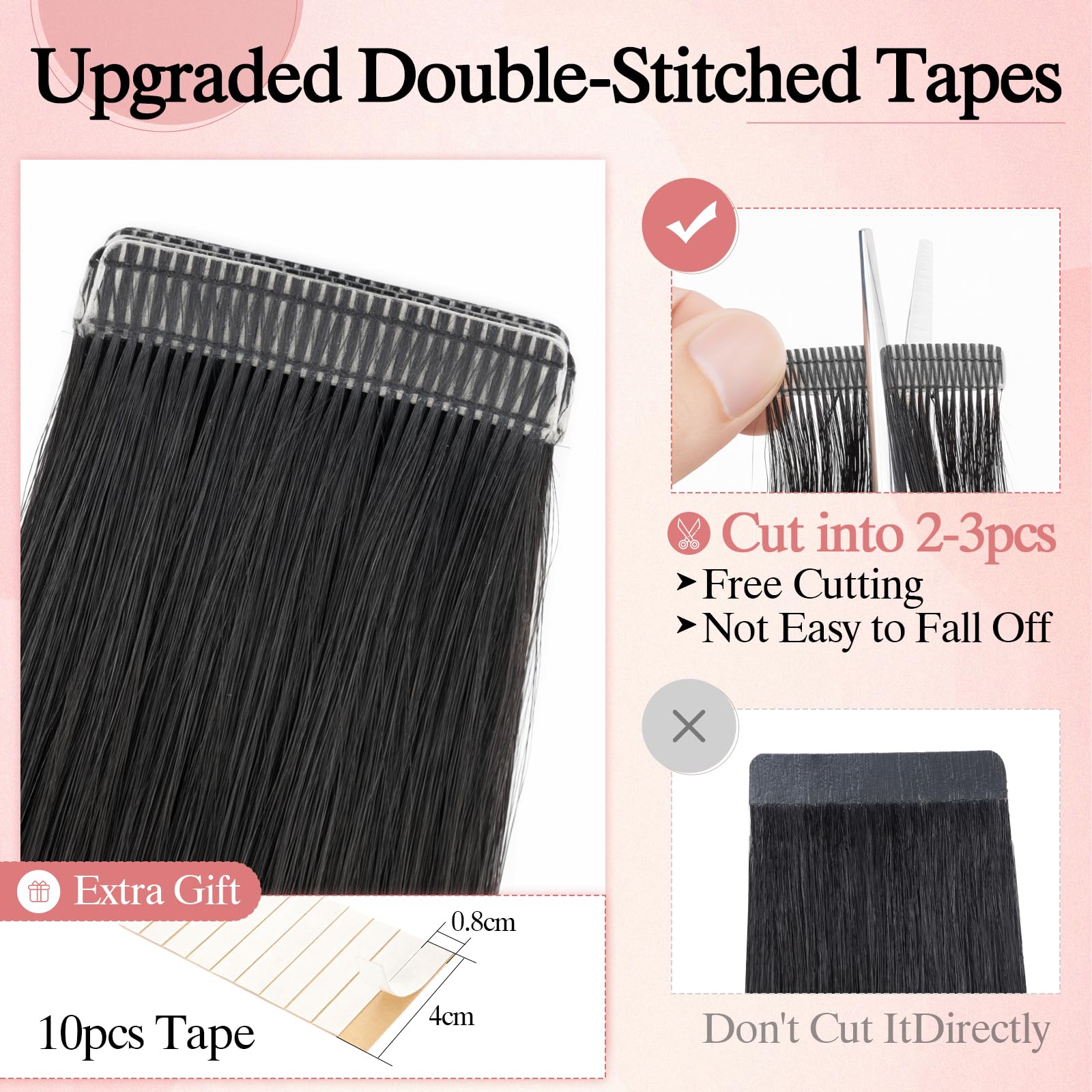 SEGOHAIR Tape in Hair Extensions Human Hair - Image 2