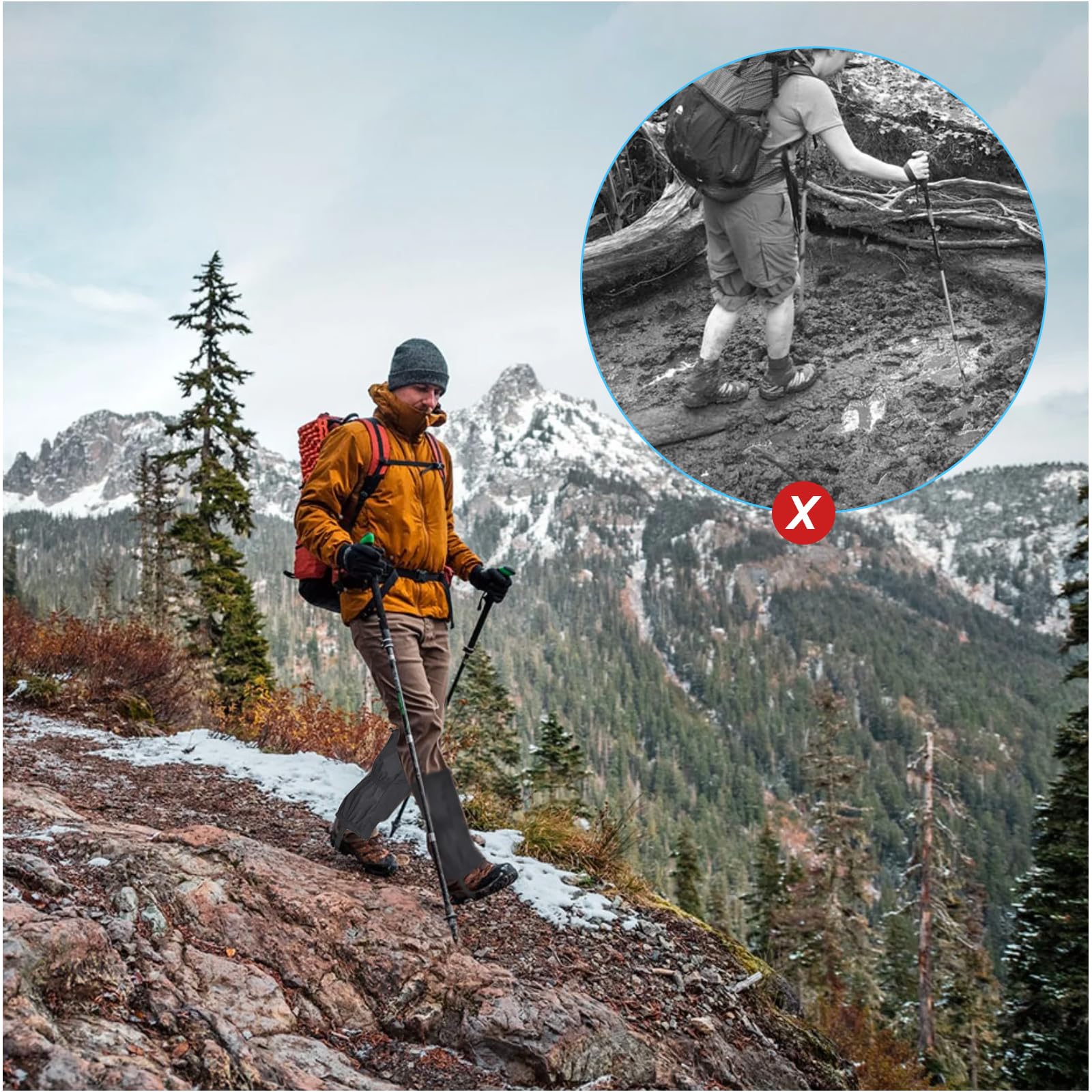 Ghette Impermeabili Trekking,Ghette da Escursionismo Impermeabili - Protezione E Comfort per Le tue Avventure All'Aperto!