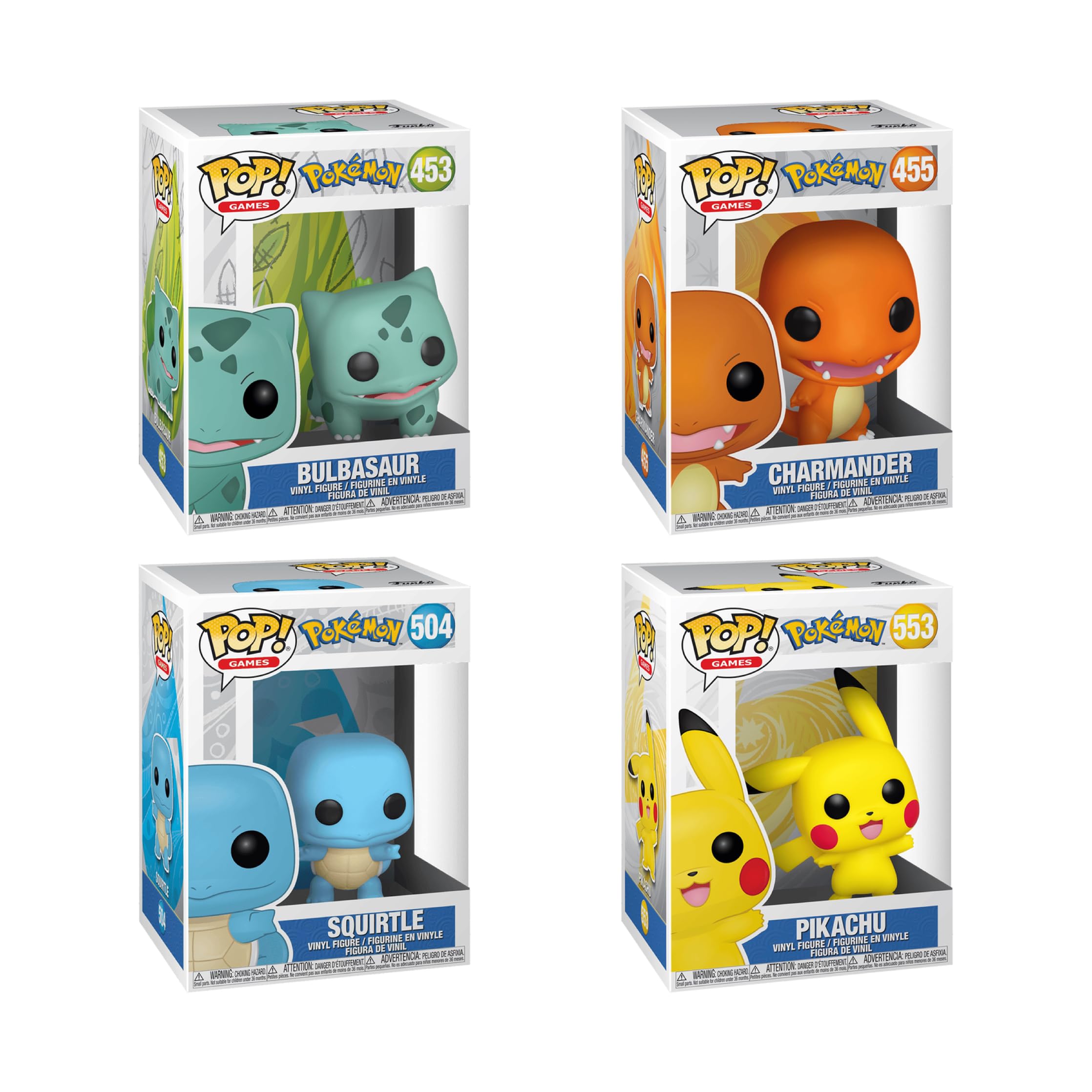 Pop! Games: Pokémon Ultimate Starter Bundle 4-Pack – Bulbasaur (#453), Charmander (#455),…