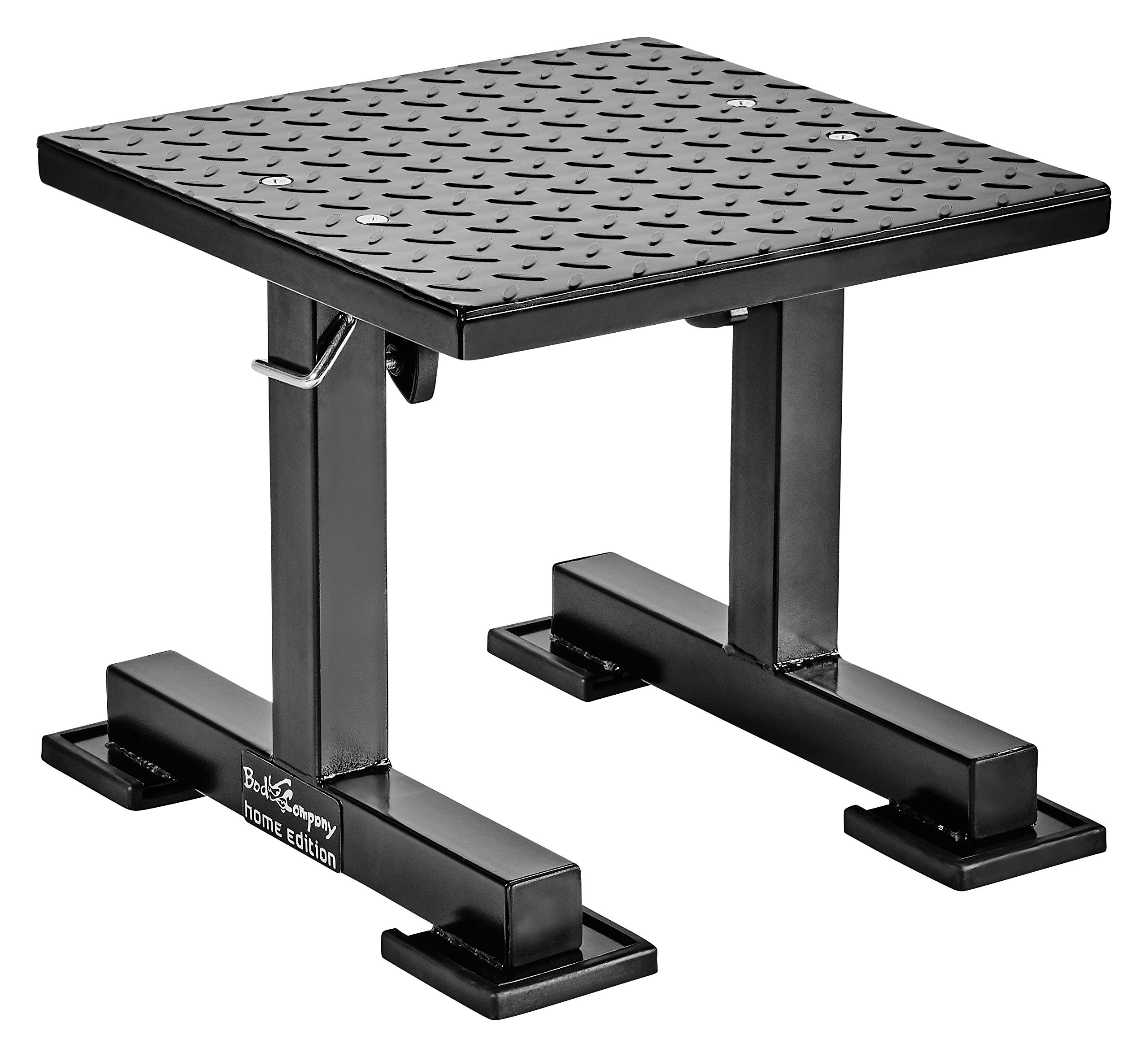 Bad Company höhenverstellbare Plyo-Box I Rutschfester Sprungkasten aus Stahl in Schwarz I Max. Gewichtsbelastung bis zu 300 kg I BCA-133
