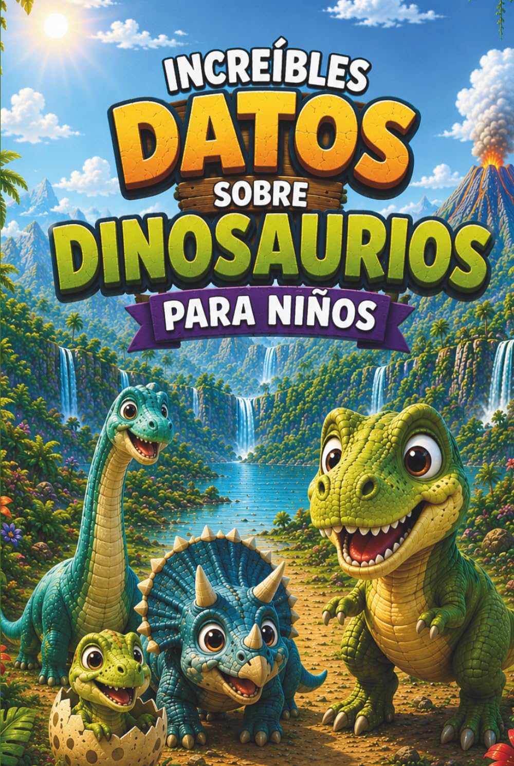 Increíbles datos sobre dinosaurios para niños: 43 dinosaurios fascinantes, datos curiosos e ilustraciones a todo color para pequeños exploradores (El mundo animal de Lunabu)