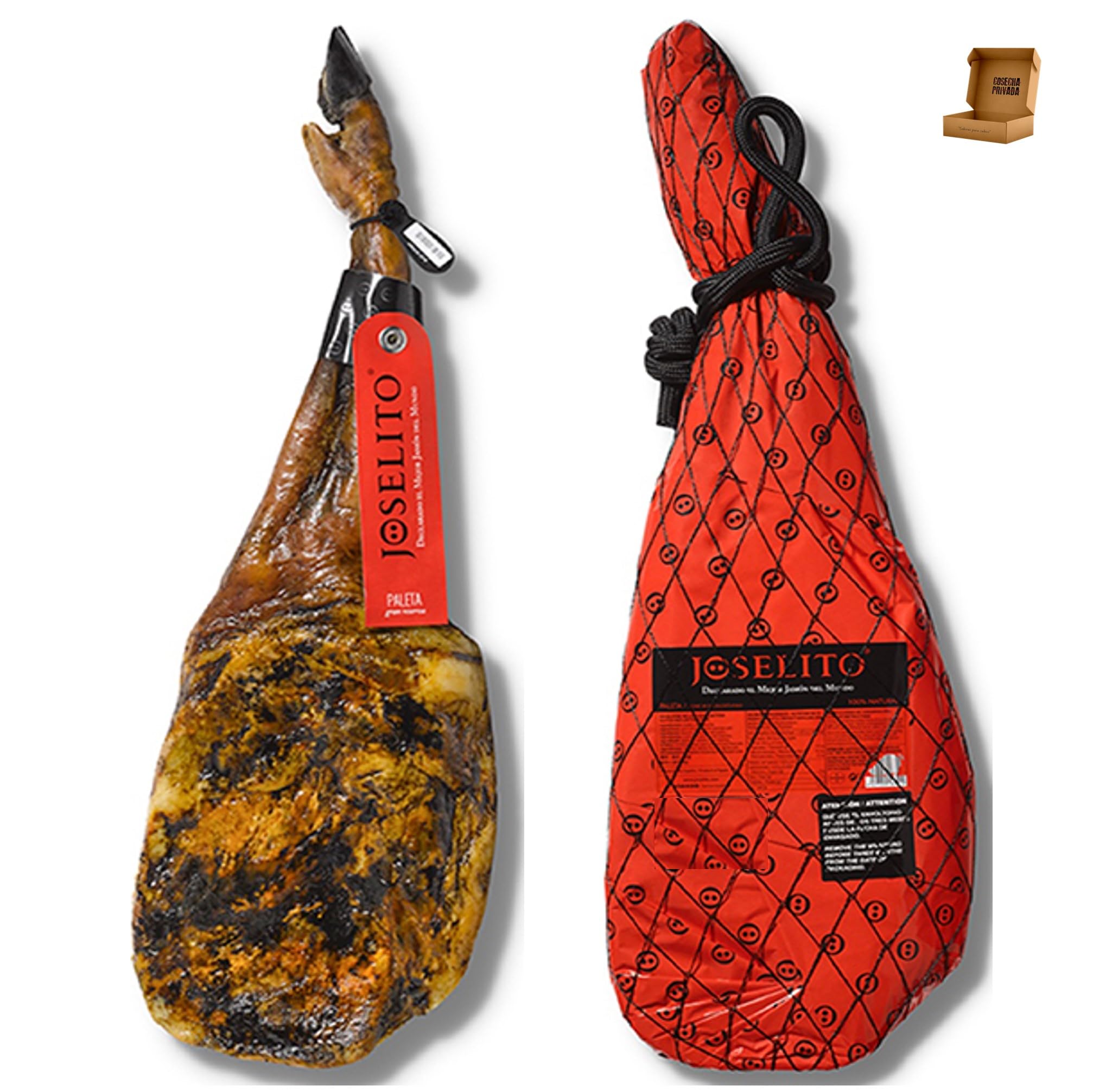 JOSELITO - Paleta Bellota (5-6 kg) - Envío 24h - 100 Porciento Ibérico - Paquete de 1 - Seleccionado y en Enviado por Cosecha Privada (Joselito 5-6)