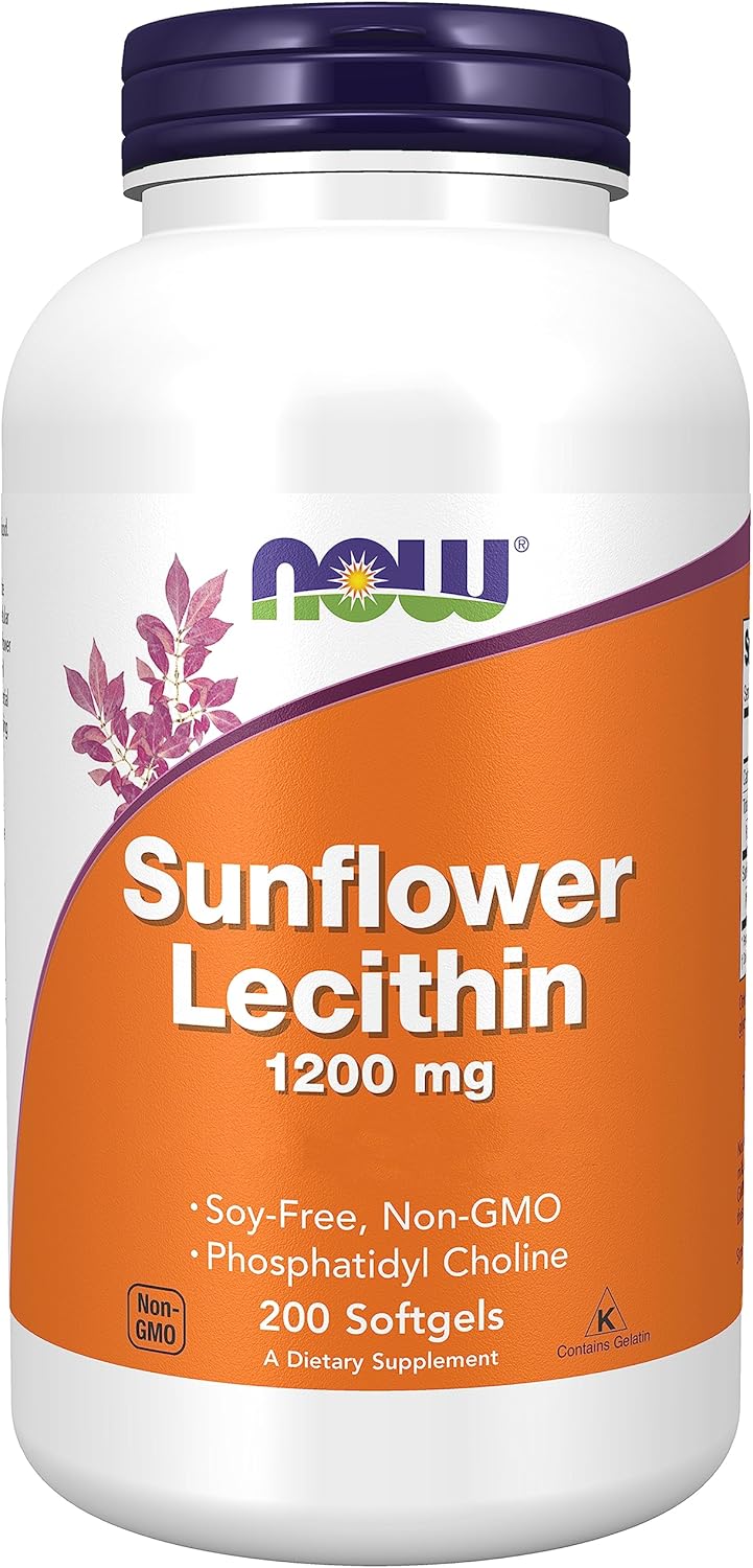 Now Foods, Sunflower Lecithin, 1.200mg, 200 Softgels, LabTested