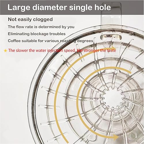 Miniatura 4 de dolljojo V60 - Gotero de café, 1-2 tazas, cafetera para verter sobre café, taza de filtro de café reutilizable, para verter sobre el gotero de café,