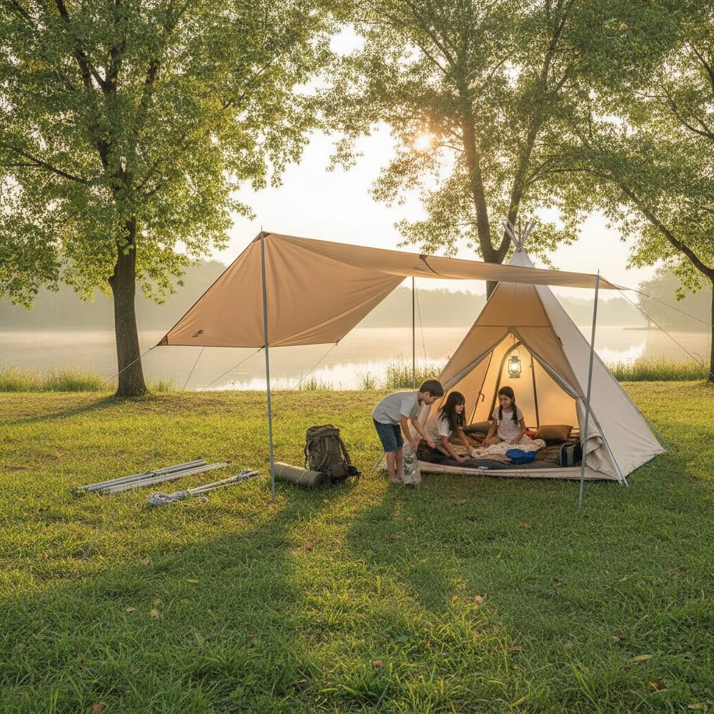 Tienda piramidal para Camping y actividas al Libre, para Viajes - para