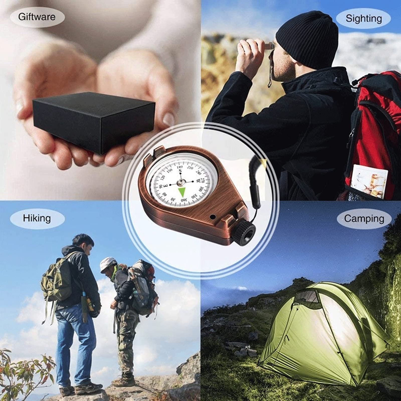 JINGYAN Kompasy Compass Classic Dokładna wodoodporna wstrząsek do turystyki pieszej Camping Motoring Backpacking Plecak górski Exploring Polowanie
