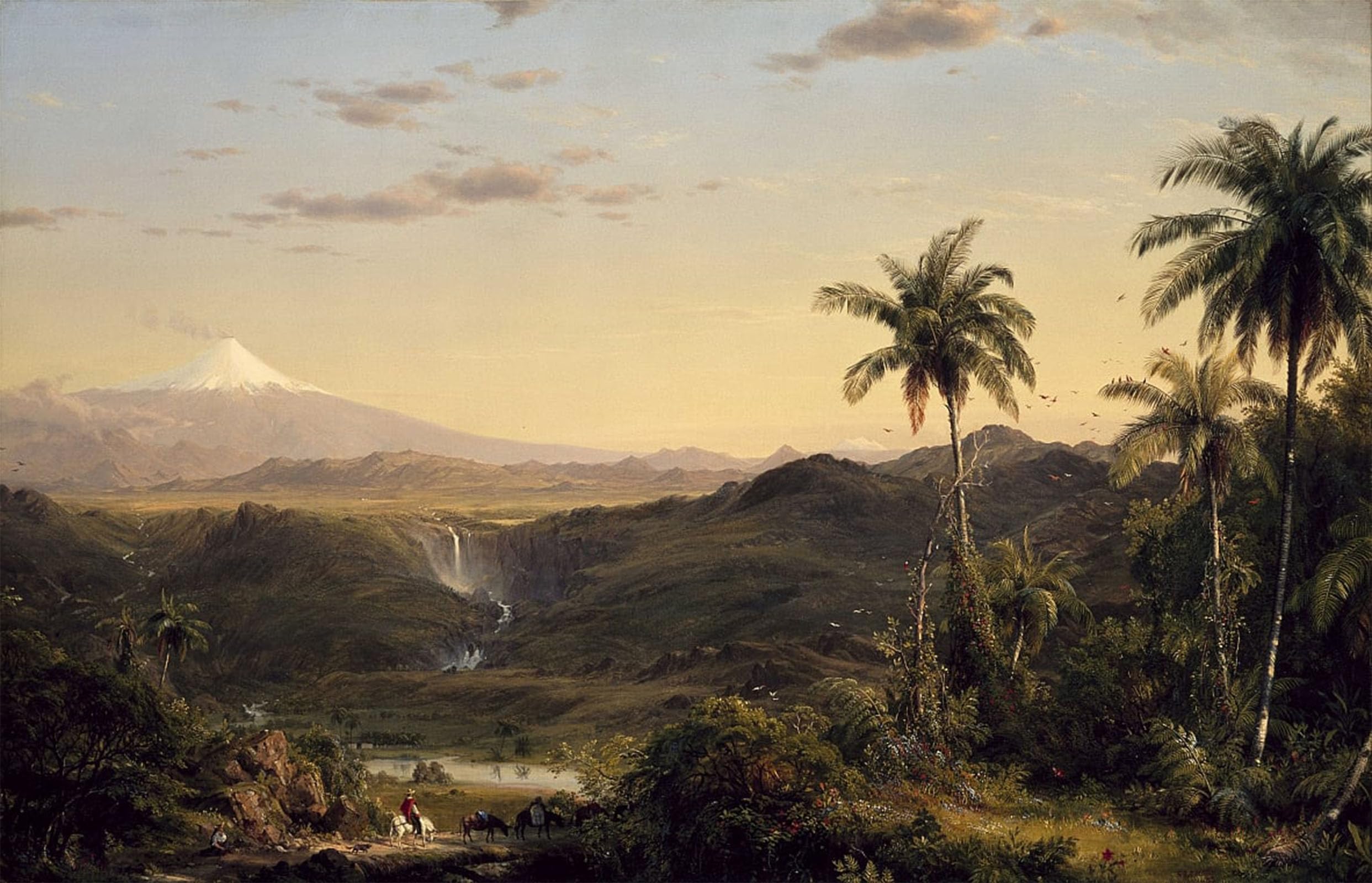 ARTXLXXBN Famous Painting Art Wall Decor Abstract Art Picture Cotopaxi by Frederic Edwin Church Animal Pictures for Home Decor 60x90cm