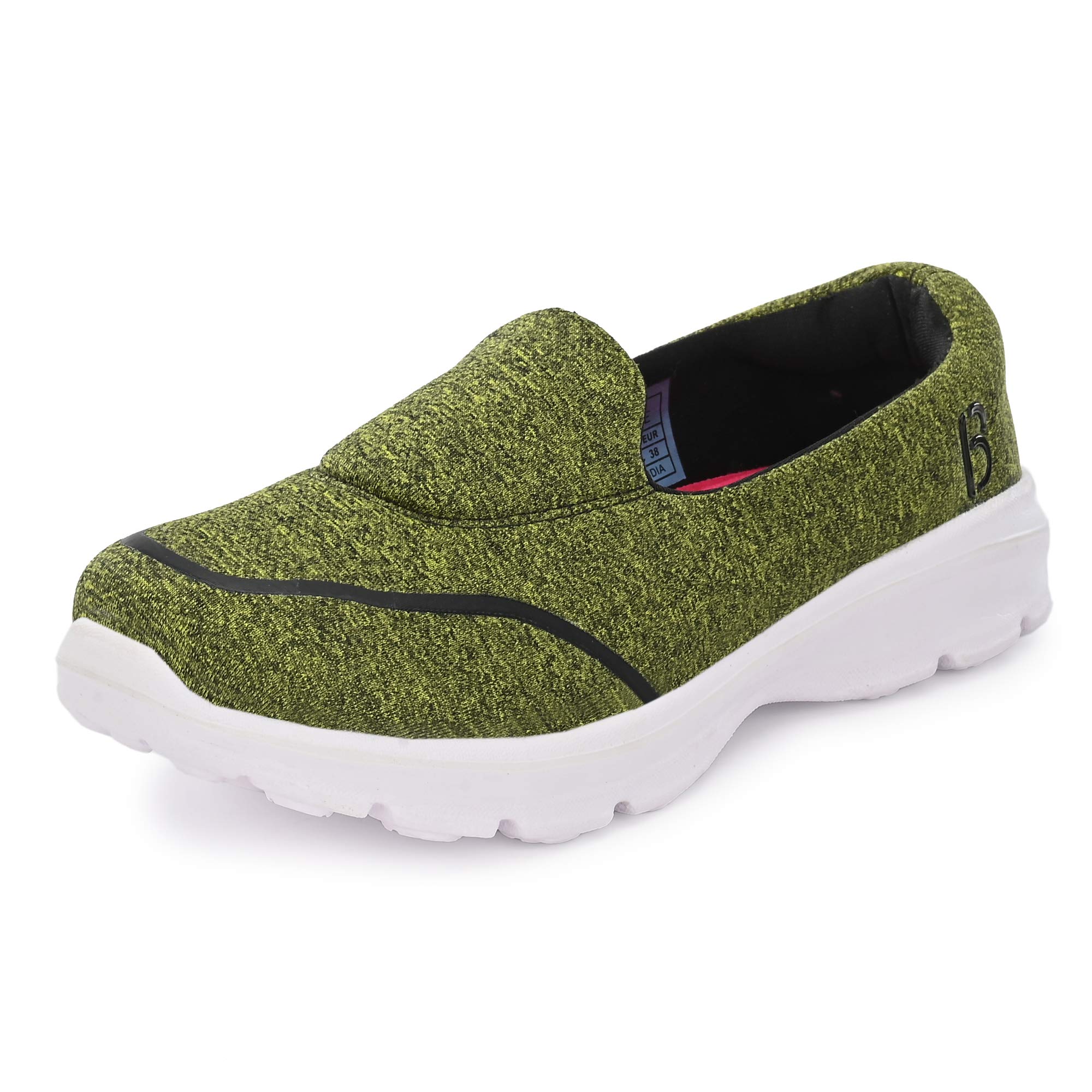 Bourge Womens Micam-1 Olive and Black Running Shoes - 4 UK (36 EU) (5 US) (Micam-1-04) (B07QL1PC76) Amazon Price History, Amazon Price Tracker