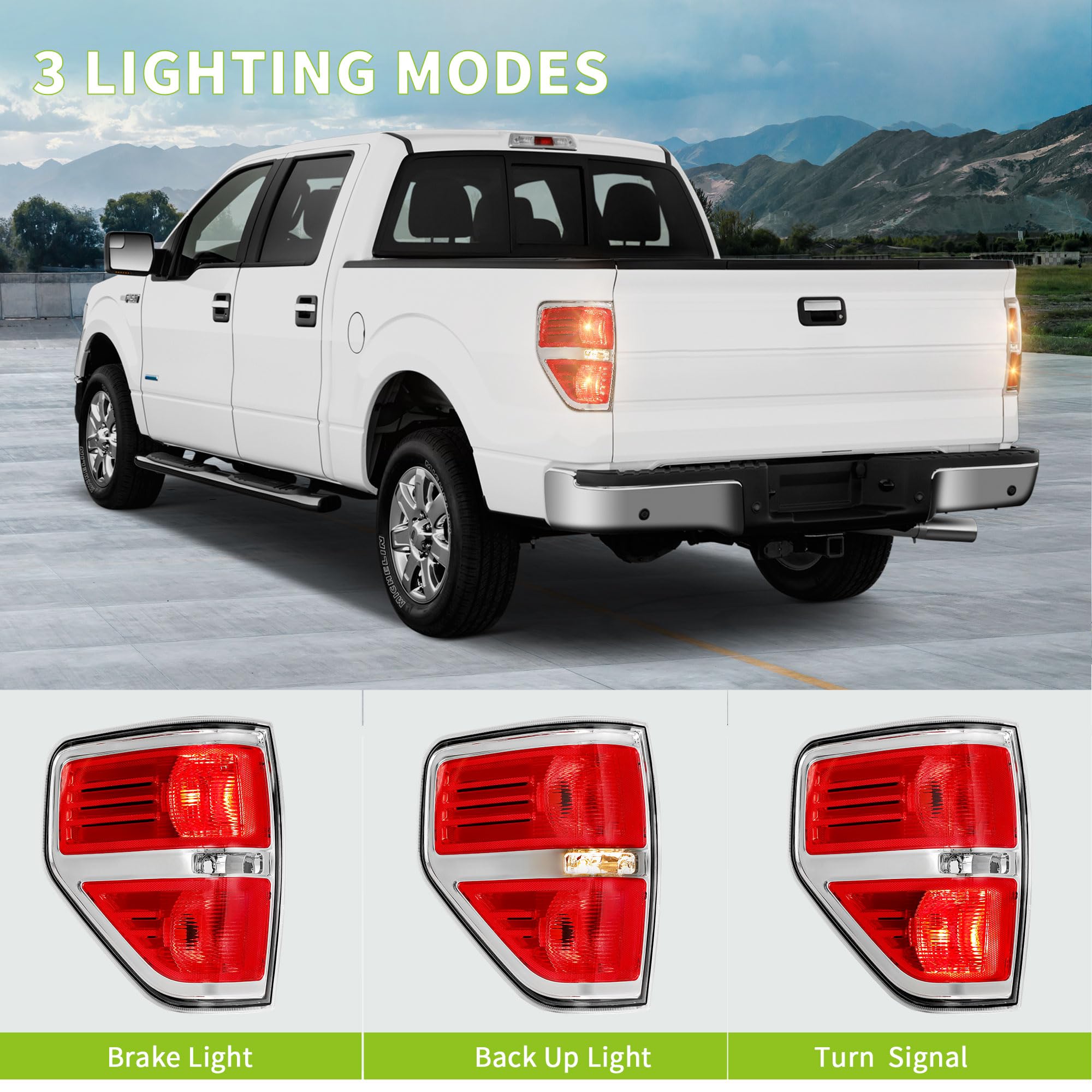 Carro Led Lanterna Traseira Luz Da Cauda Para Ford F 150 F150 2021 2022 - Foto 2