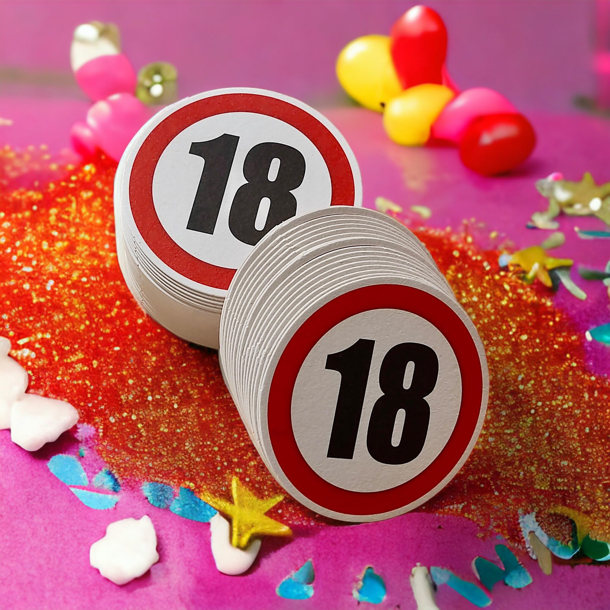 50 Sottobicchieri Per Birra Originali – 10 Cm, Tema 18° Compleanno, Fatti In Germania