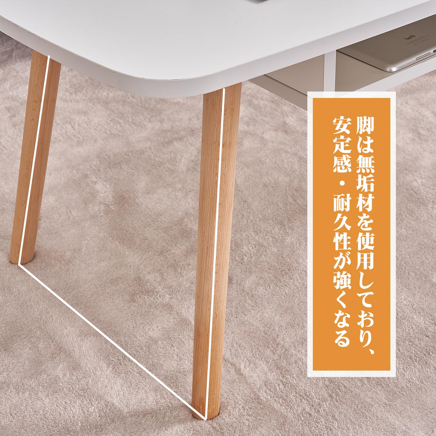 Amazon.co.jp: VECELO ローテーブル 収納付き 幅120x奥行き50x高さ42CM