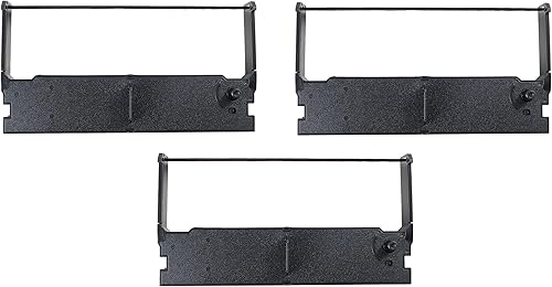 ER-5115II x [Paquete de 3] cinta, cinta, tinta, cartucho, compatible con TEC MA-1350, MA-1530, MA-1535, ERC-32, ERC32, Epson M820, TM-935, TM-U150,