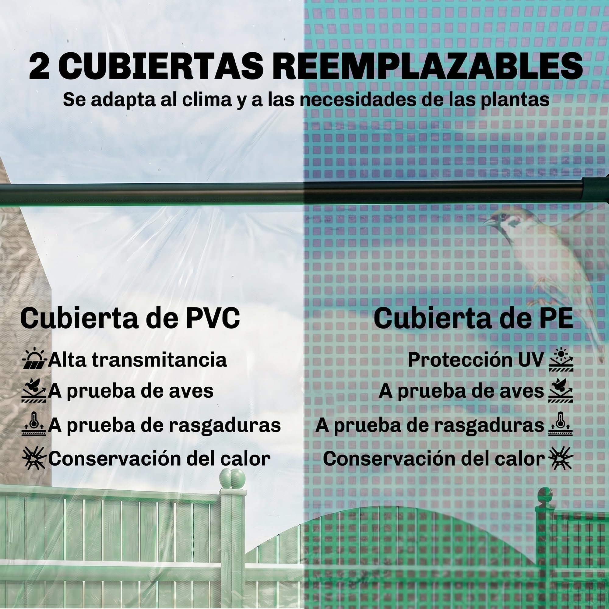 Outsunny Invernadero Pequeño Invernadero Exterior 180x90x90 cm Verde | Ventanas, Marco de Acero, Doble Cubierta, Cubiertas de PE 140g/㎡ y de PVC, para Cultivar Tomates Plantas Flores