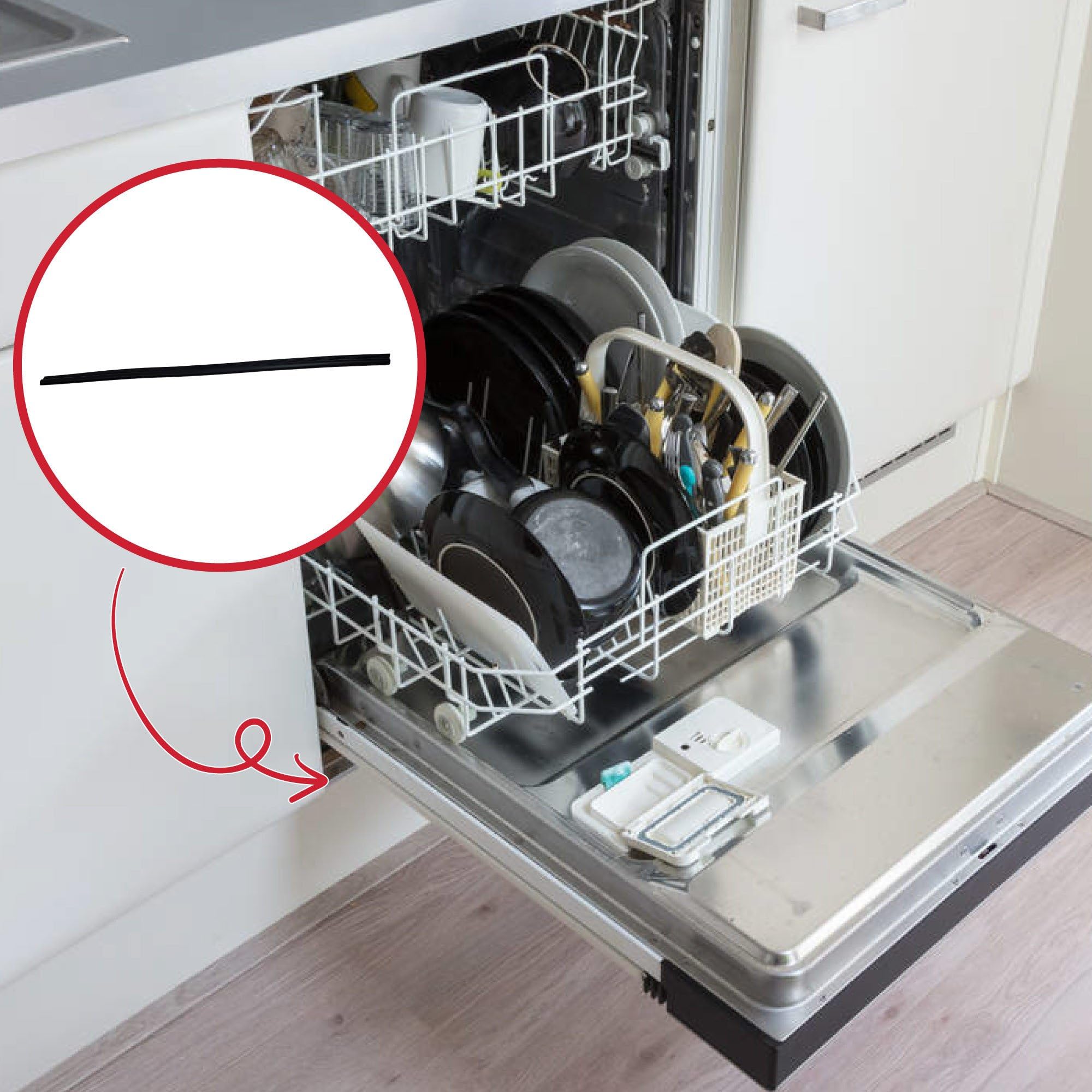 Guarnizione porta 754130808 per lavastoviglie whirlpool