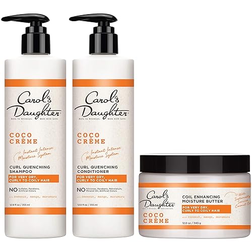 Set de champĂş y acondicionador sin sulfatos Carols Daughter Coco Creme con mantequilla para el pelo libre de silicona para cabello rizado muy seco Set de champĂş y acondicionador sin sulfatos Carols Daughter Coco Creme con mantequilla para el pelo libre de silicona para cabello rizado muy seco