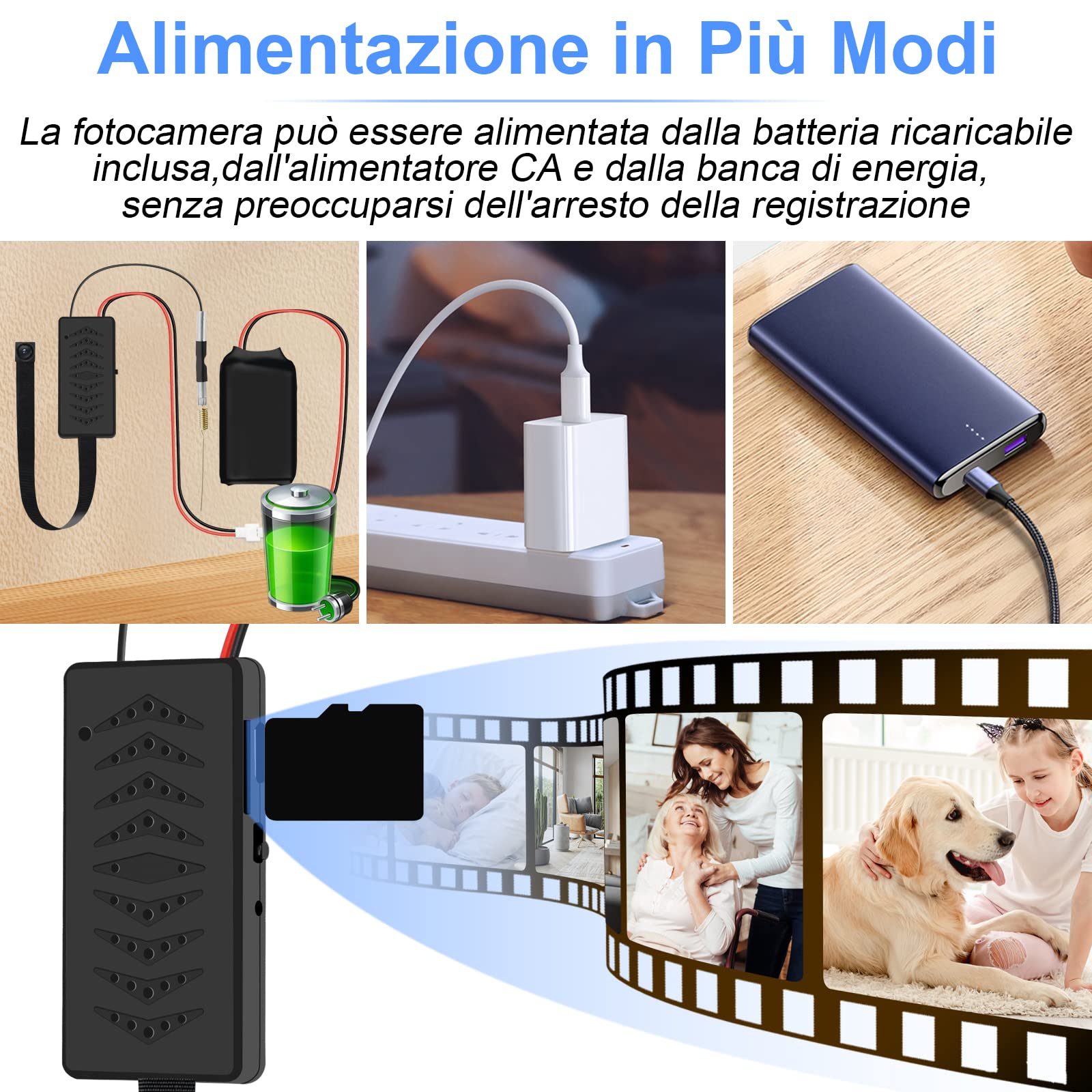 Telecamera Spia WiFi 5G, Mini Telecamera Nascosta Senza Fili 1080P HD Microcamera Spia Wireless con App/Rilevamento di Movimento Spy Cam Videocamera per Interni Tuya APP