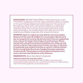 Love Wellness The Killer & Flora Power | Vaginal Suppository Duo with Boric Acid, Probiotics & Vitamin C | Supports pH Balance, Odor Control & Feminine Health | Fragrance-Free, Non-GMO & Paraben Free