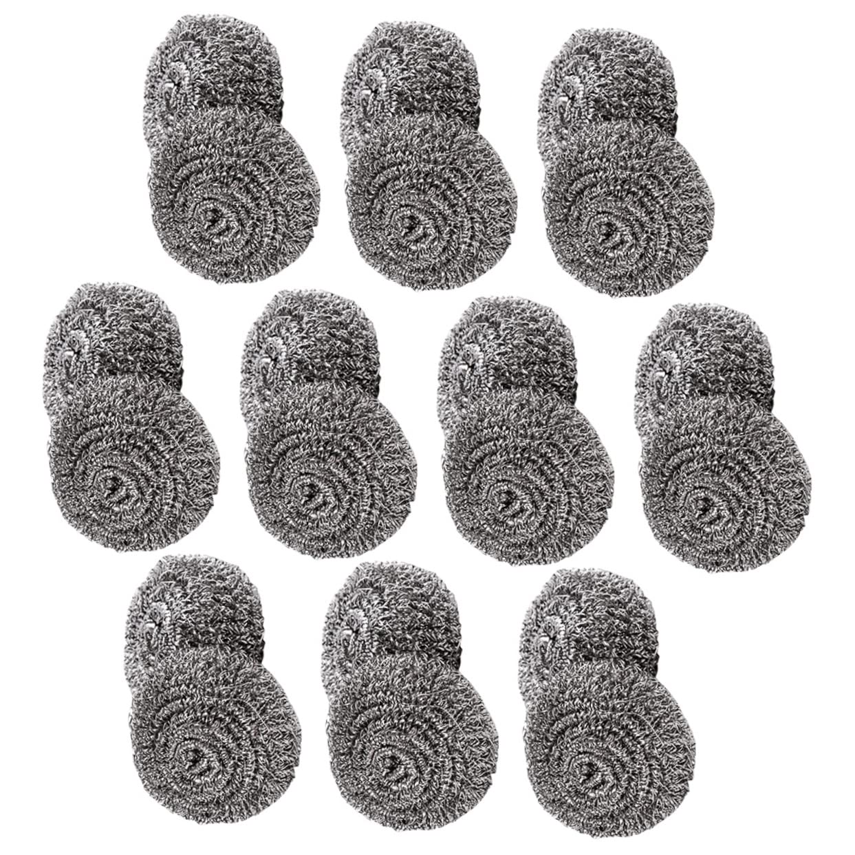 MOLUCKFU 20pcs Wire Cleaning Ball Grill Stone Cleaning Block Utensil Scrubber Dish Washing Scrubbers Pan Steel Scrubber Cleaning Scrubber Pan Scrubber Steel Wool Pads Wire Ball Steel Wire