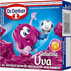 Dr.Oetker Dr. Oetker Gelatina Em Pó Sabor Uva Sobremesa Com Sabor E Consistência Deliciosa Para Toda A Família Fácil De Fazer 20G