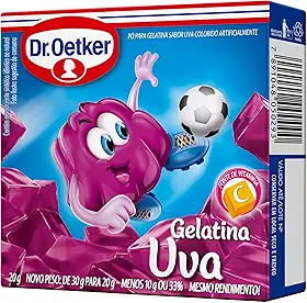 Dr.Oetker Dr. Oetker Gelatina Em Pó Sabor Uva Sobremesa Com Sabor E Consistência Deliciosa Para Toda A Família Fácil De Fazer 20G