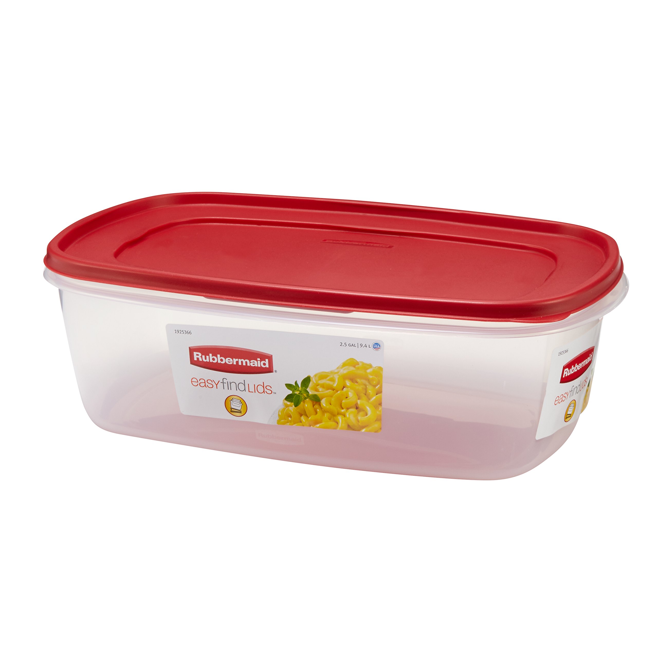 Easy Find Lids Food Storage Container, 2.5 Gallon, Racer Red