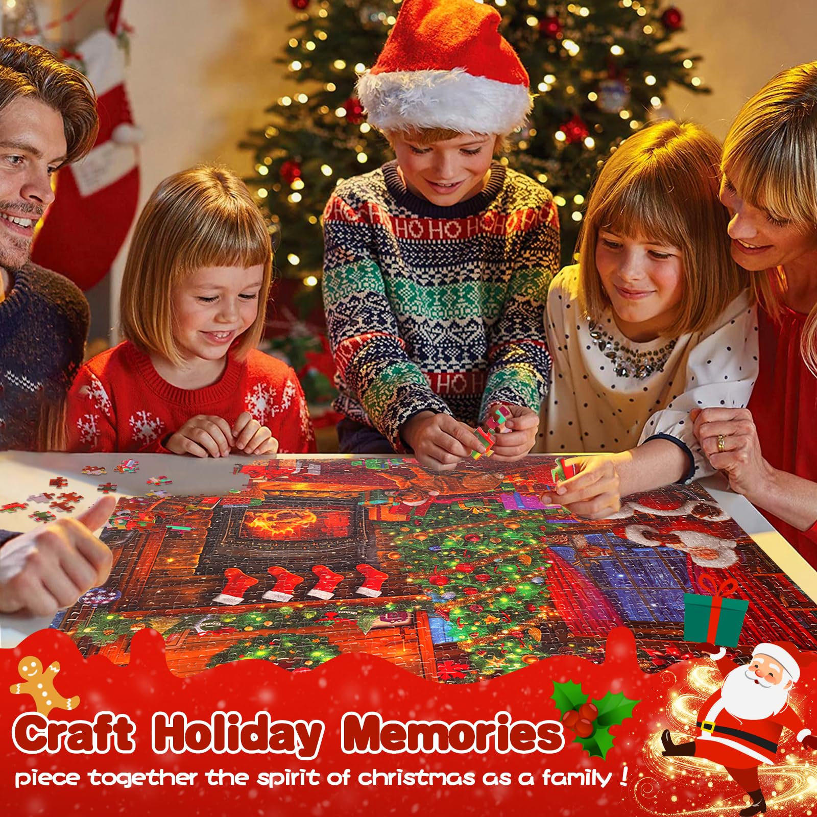 Weihnachts-Countdown-Puzzle 1000 Teile - Adventskalender Mit Tier-Motiv