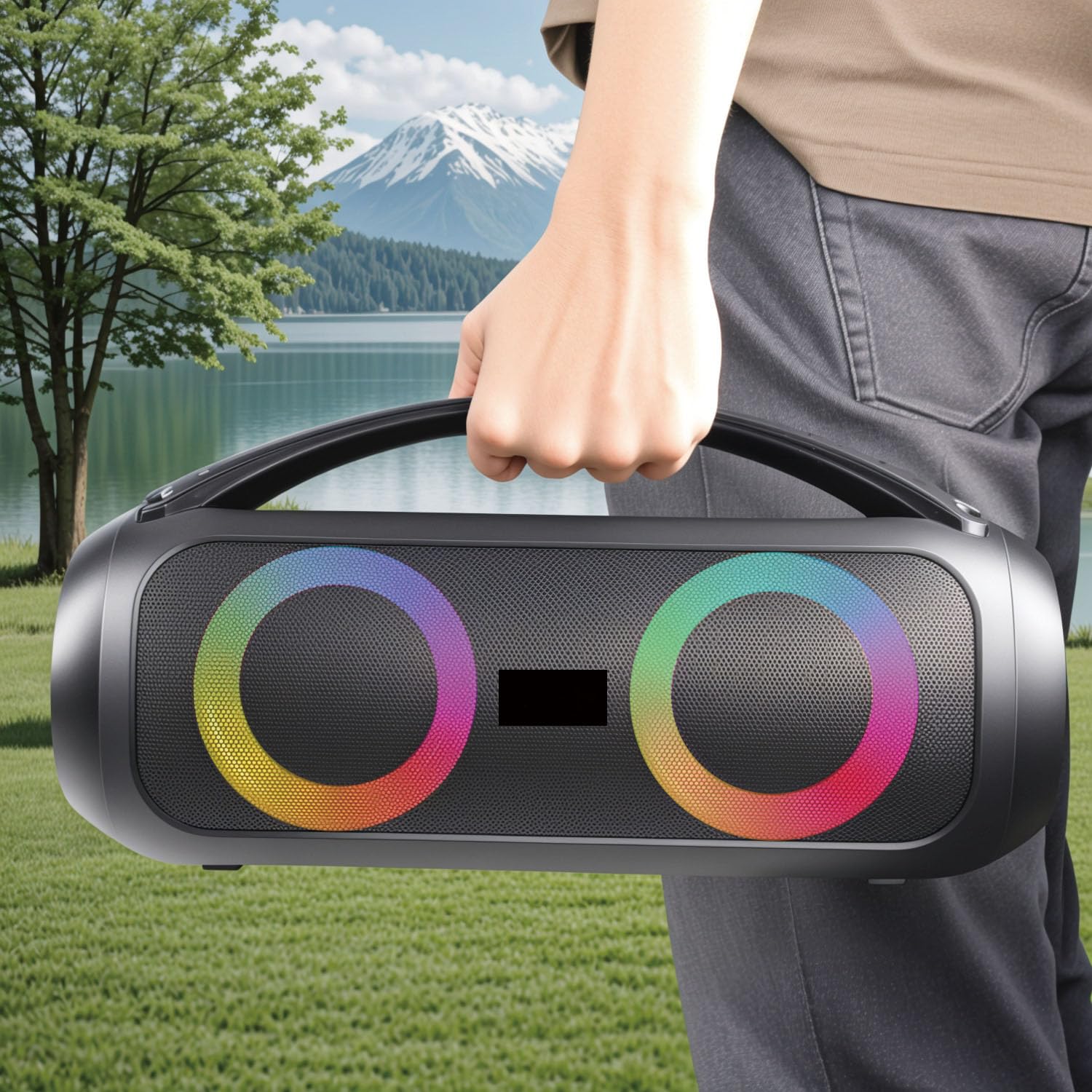 Enceinte Bluetooth® Boost Lumineuse & Etanche 40W Noir Bigben