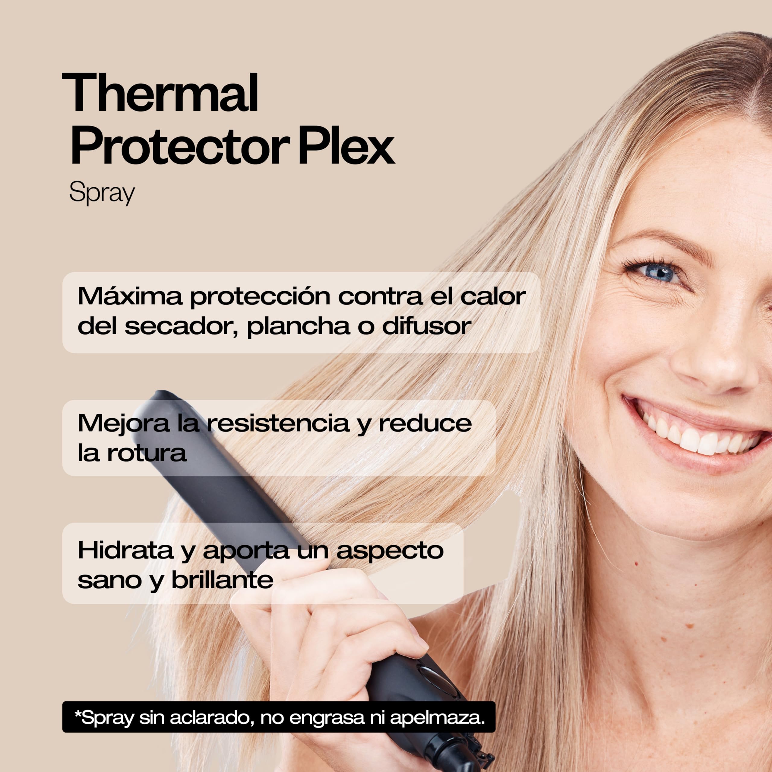 abril et nature - Protector Térmico Plex, STOP Rotura - Ideal para Cabellos Secos y/o Dañados - Protege el cabello del uso de Planchas y Secadores - Con Queratina - 200 ml