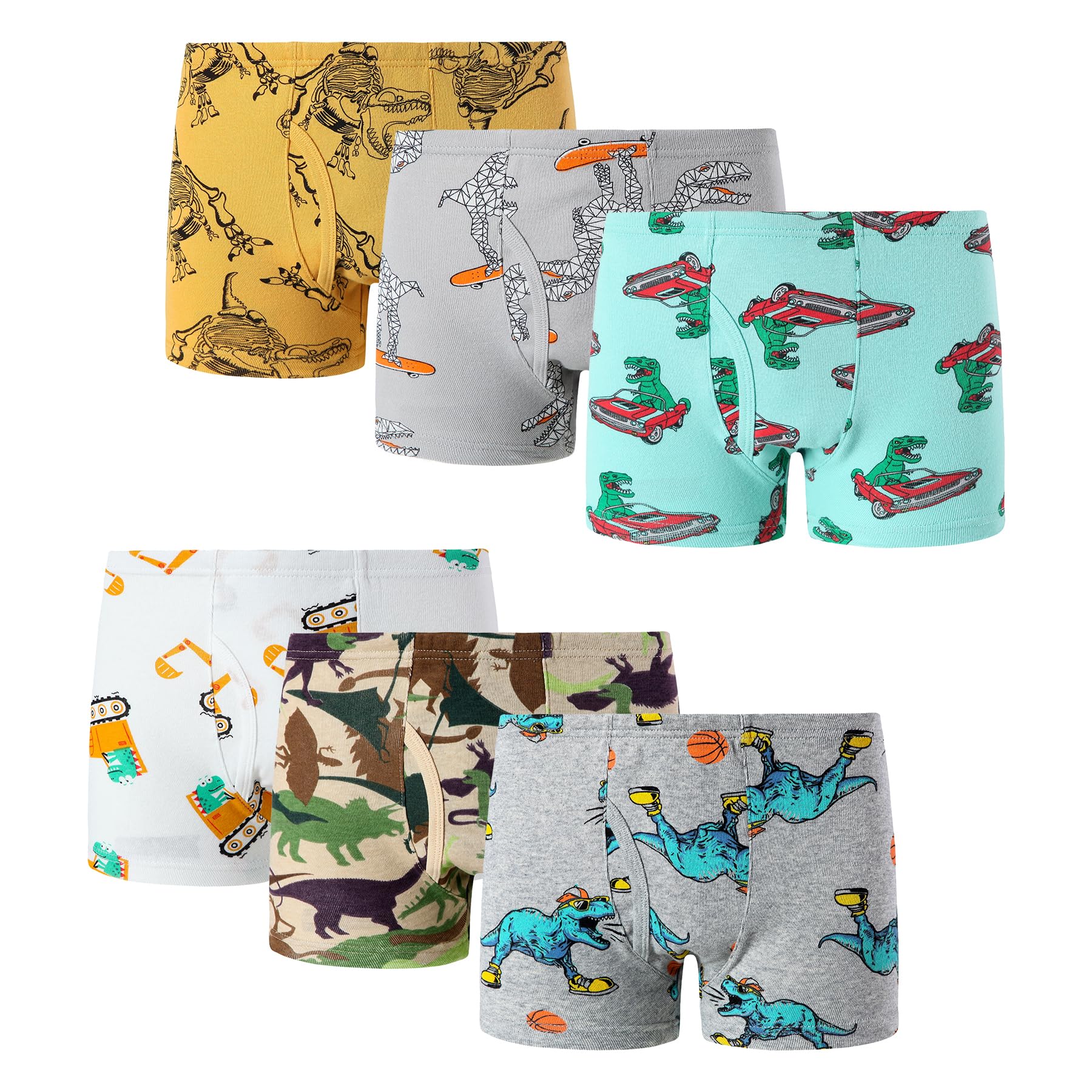 Little Boys Cotton Boxer Brief Soft Underwear Multipack