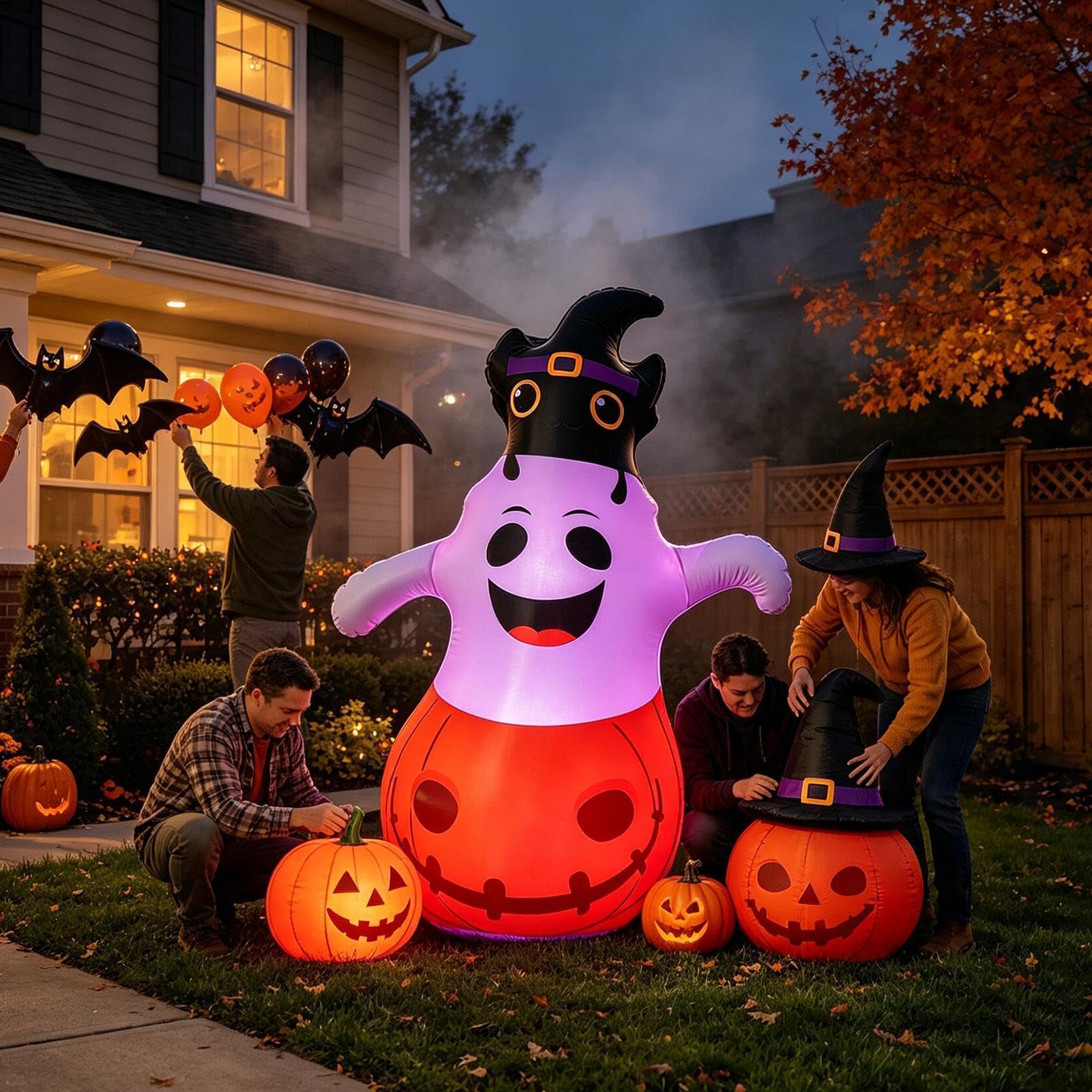 Hinchables De Halloween Hinchables Tumbler de Calabaza y Fantasma para