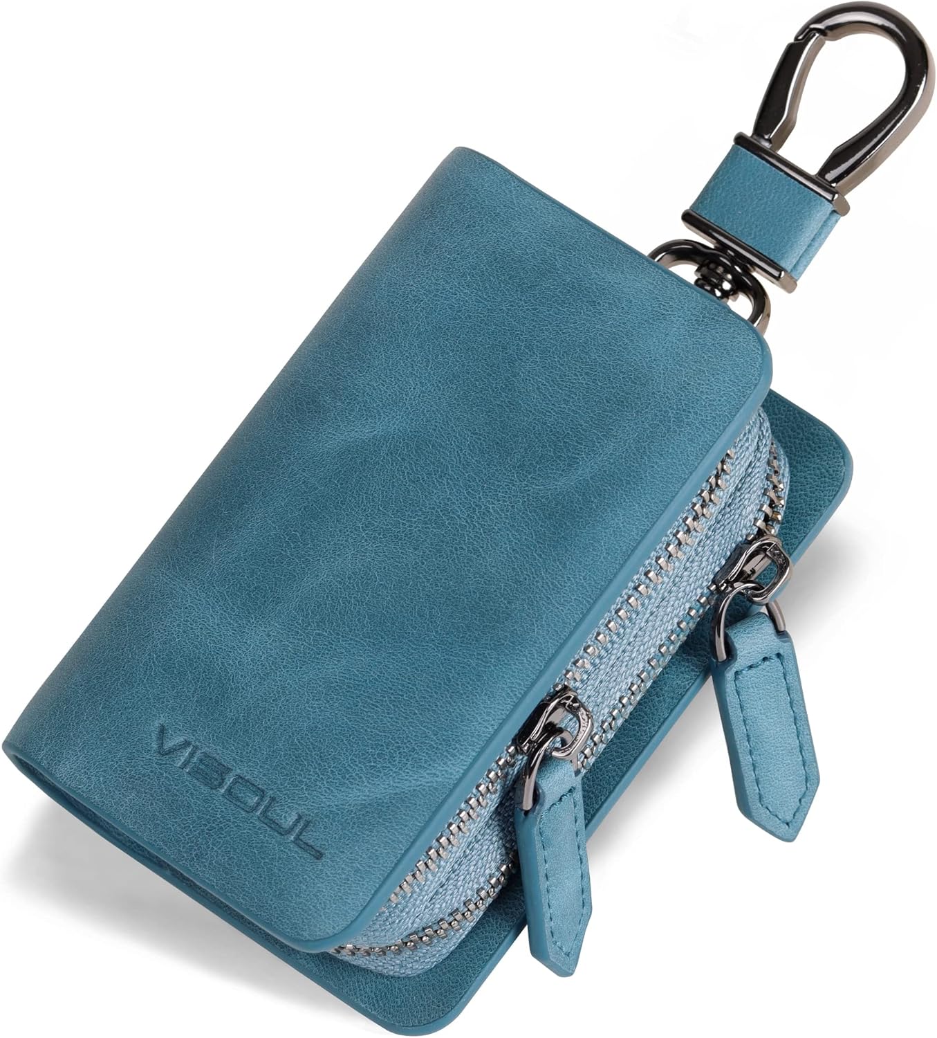 [VISOUL] スマートキーケース 2個収納 キーケース 本革 レザー スマートキー スマートキーカバー ケース キーホルダー キーレス レディース メンズ カラビナ付き車の鍵が 入る キー ケース スマートキー 車キーケース