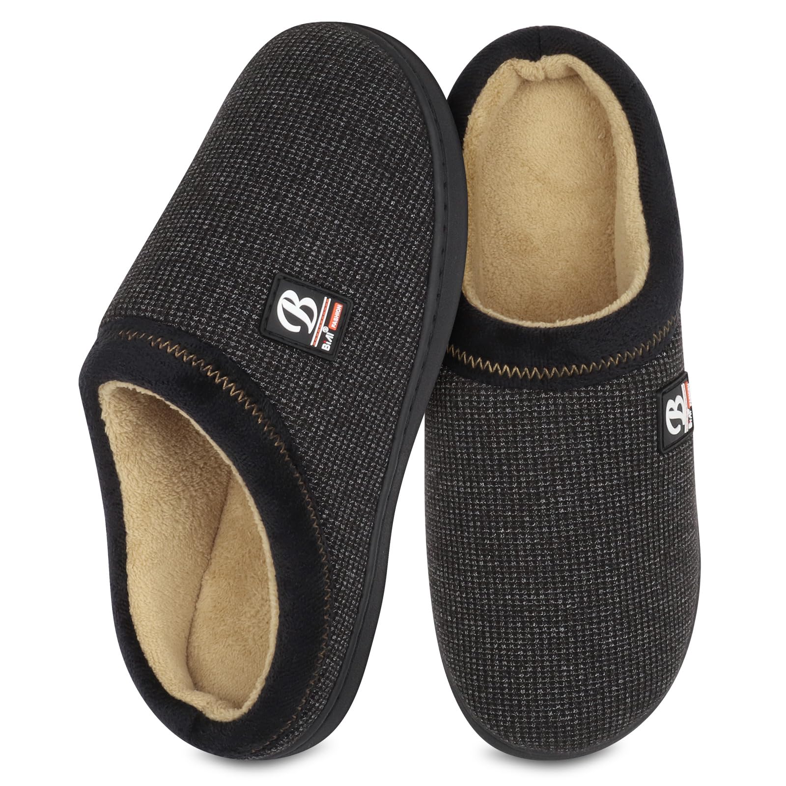 BIAL Mens Slippers Memory Foam House Slippers Shoes with Anti Slip Sole for Men Home Slippers Slides for